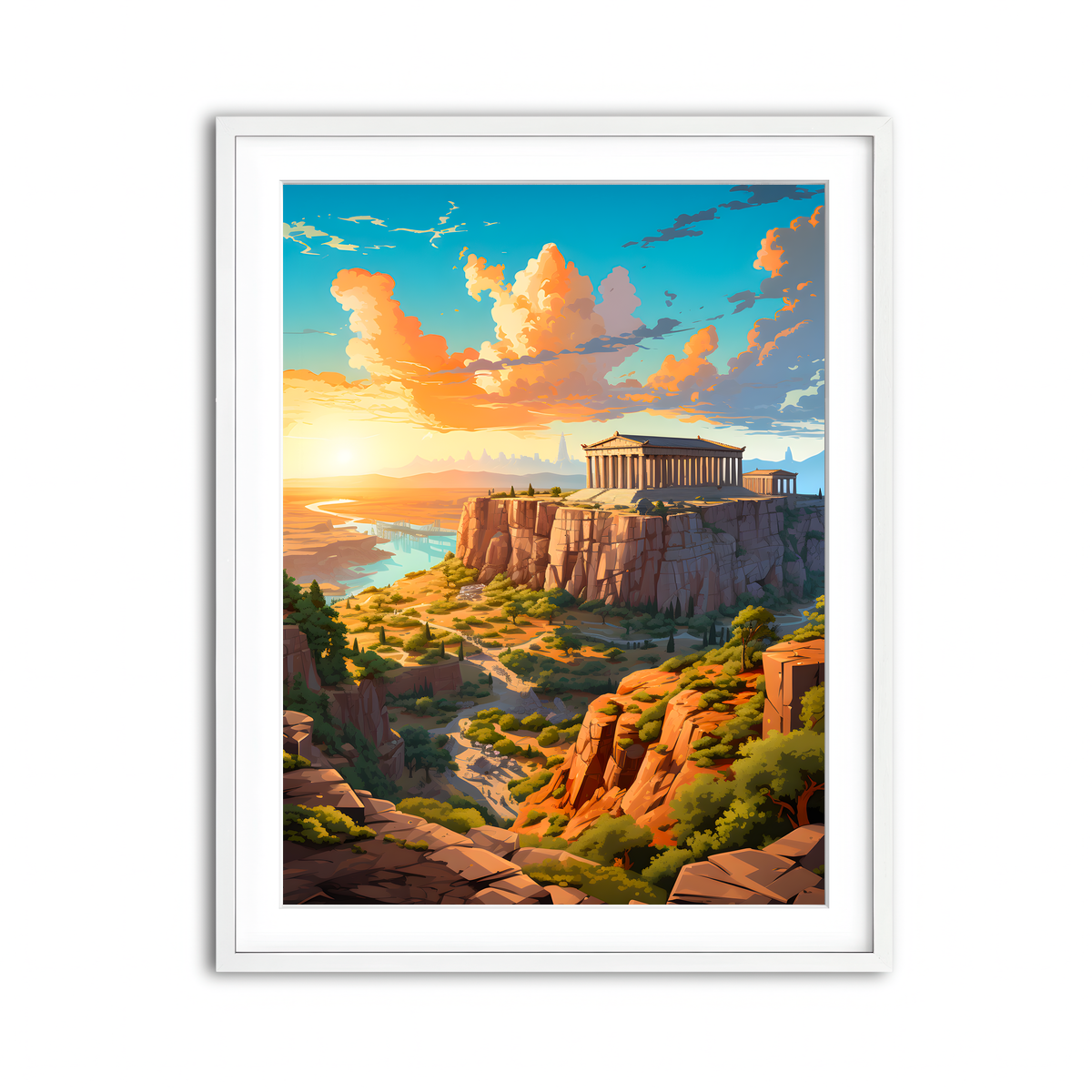 Framed Print 3x4 White
