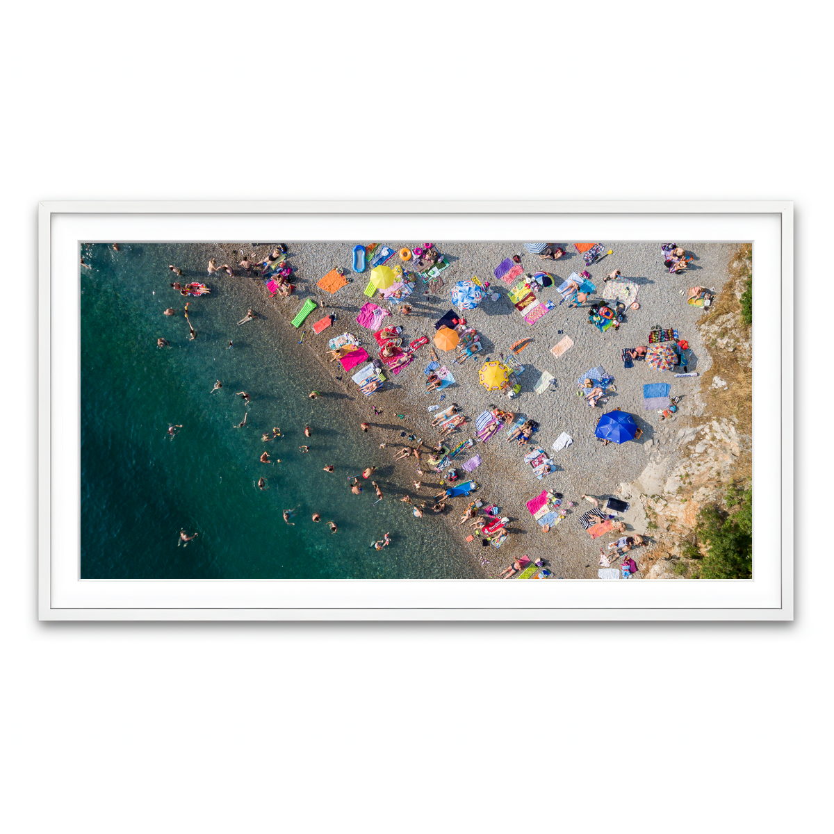 Framed Print 2x1 White