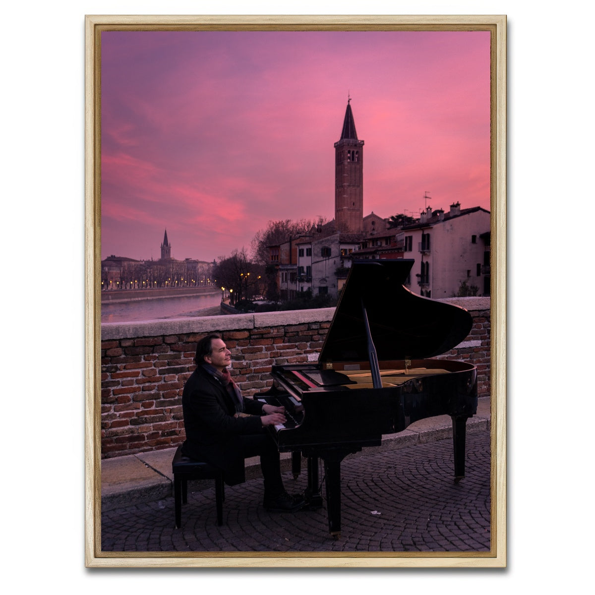 AUTO-MOCKUP WHITE | The Pianist | 1 Piece | Natural Framed Canvas | group=3x4