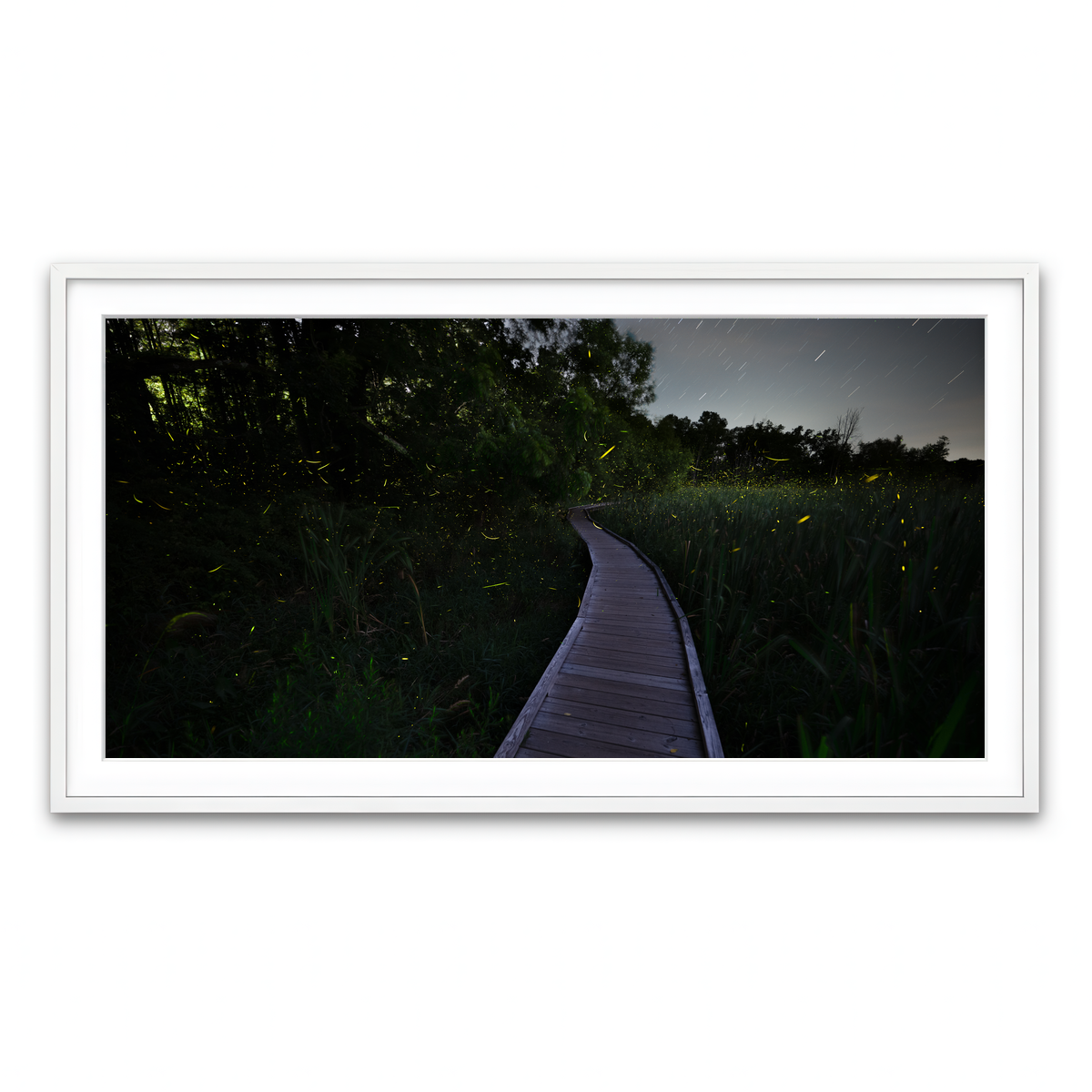 Framed Print 2x1 White