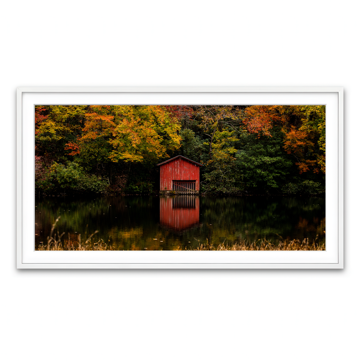 Framed Print 2x1 White