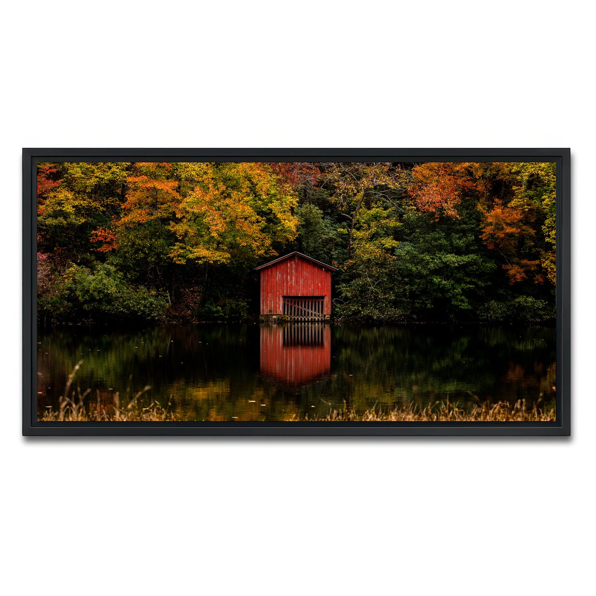 AUTO-MOCKUP WHITE | The Red Boat House | 1 Piece | Black Framed Canvas | group=2x1
