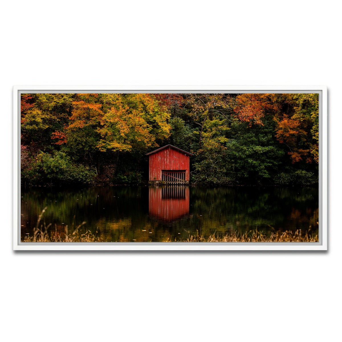AUTO-MOCKUP WHITE | The Red Boat House | 1 Piece | White Framed Canvas | group=2x1