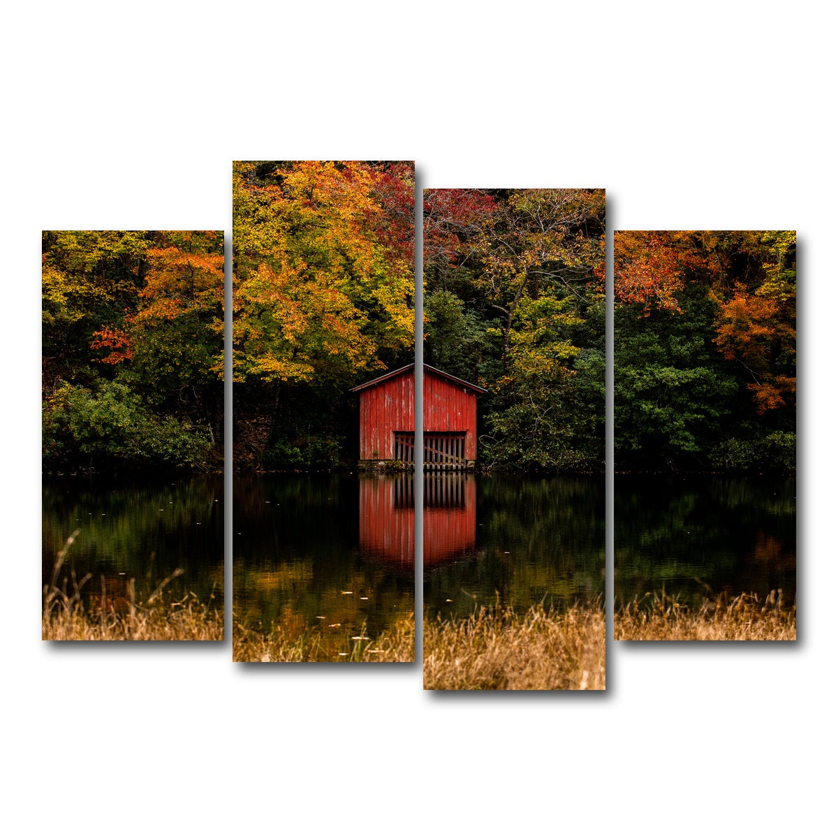 AUTO-MOCKUP WHITE | The Red Boat House | 4 Piece | Gallery Wrap Canvas | group=4_normal