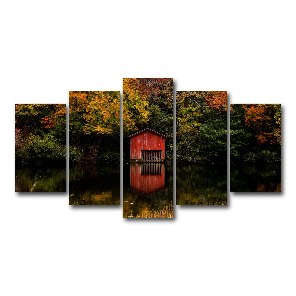 AUTO-MOCKUP WHITE | The Red Boat House | 5 Piece | Gallery Wrap Canvas | group=5_normal