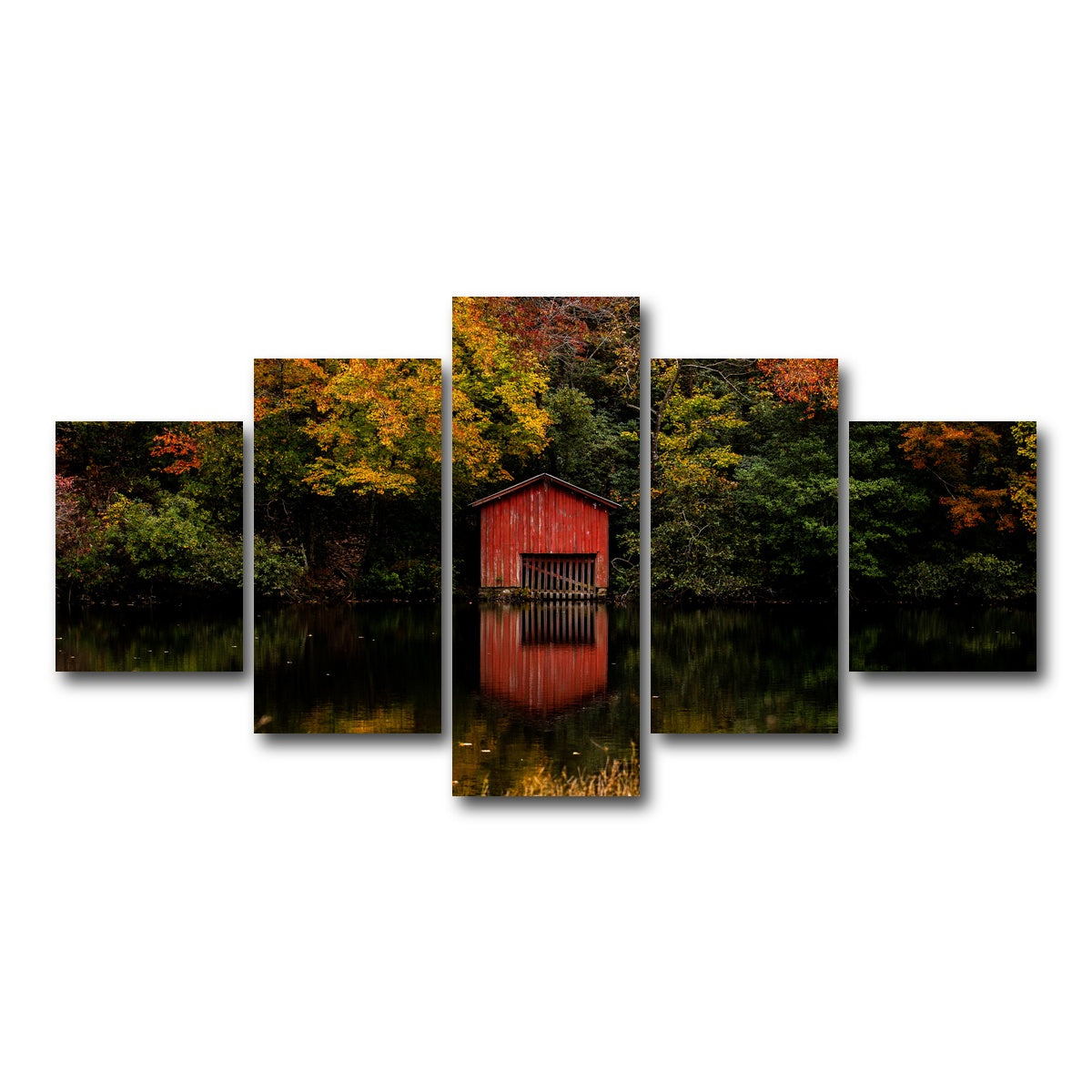 AUTO-MOCKUP WHITE | The Red Boat House | 5 Piece | Gallery Wrap Canvas | group=5_short