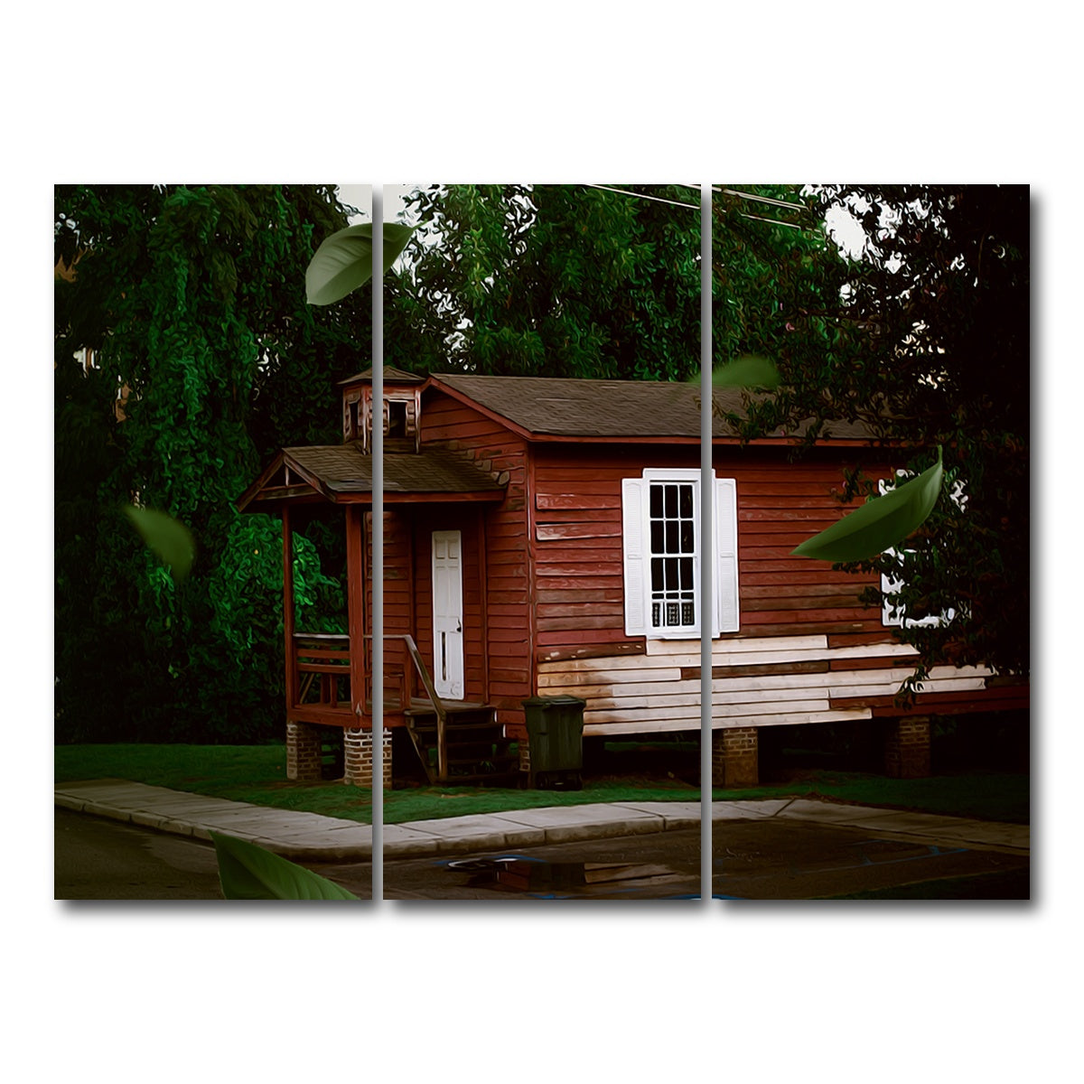 AUTO-MOCKUP WHITE | The Red House | 3 Piece | Gallery Wrap Canvas | group=8x18