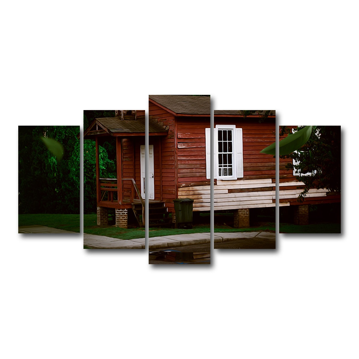 AUTO-MOCKUP WHITE | The Red House | 5 Piece | Gallery Wrap Canvas | group=5_normal