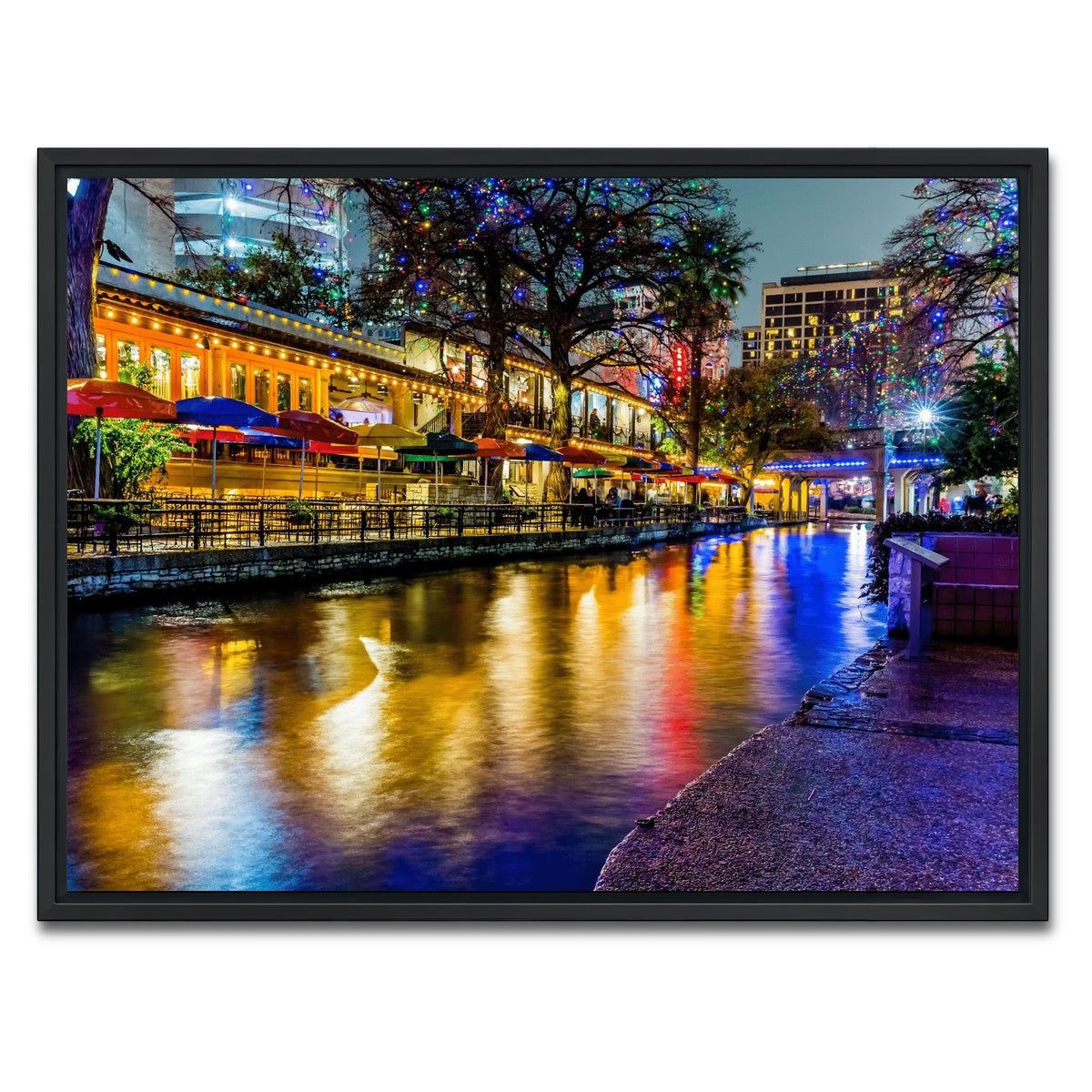 AUTO-MOCKUP WHITE | The Riverwalk | 1 Piece | Black Framed Canvas | group=4x3