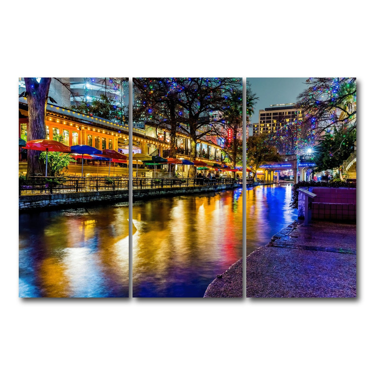 AUTO-MOCKUP WHITE | The Riverwalk | 3 Piece | Gallery Wrap Canvas | group=12x24