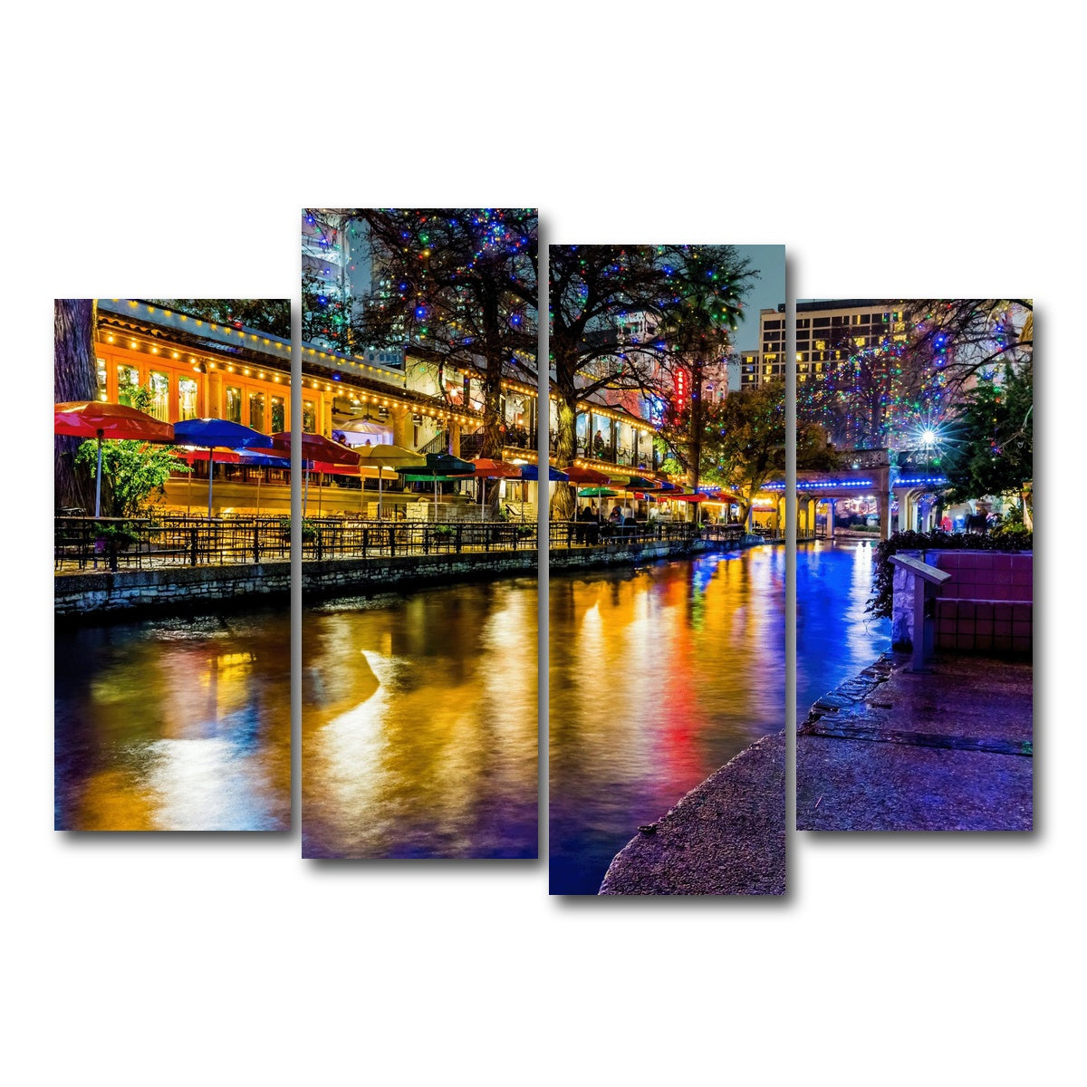 AUTO-MOCKUP WHITE | The Riverwalk | 4 Piece | Gallery Wrap Canvas | group=4_normal