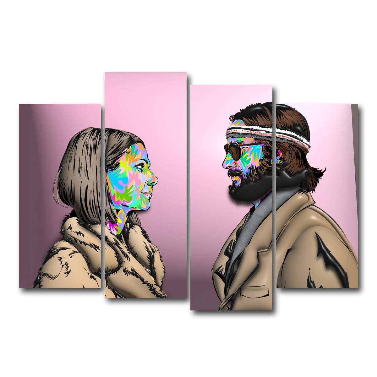 AUTO-MOCKUP WHITE | The Royal Tenenbaums | 4 Piece | Gallery Wrap Canvas | group=4_normal