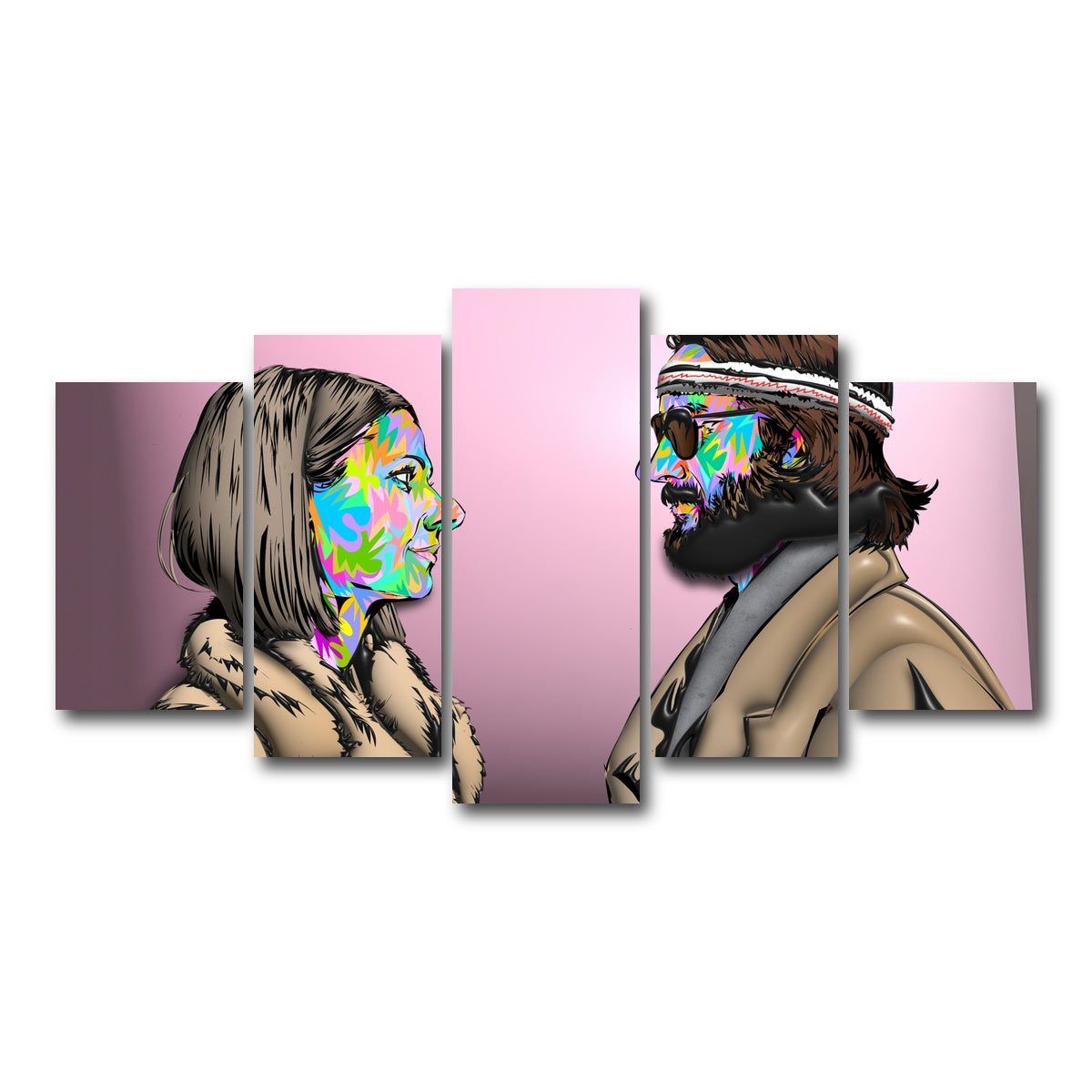 AUTO-MOCKUP WHITE | The Royal Tenenbaums | 5 Piece | Gallery Wrap Canvas | group=5_normal