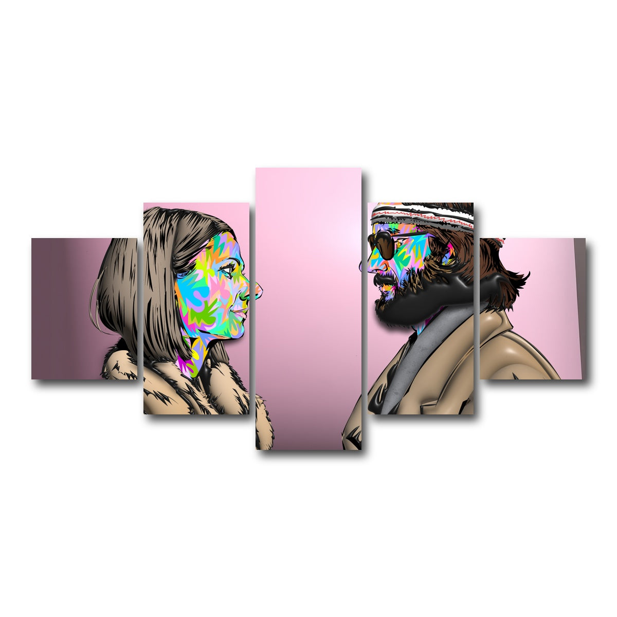 AUTO-MOCKUP WHITE | The Royal Tenenbaums | 5 Piece | Gallery Wrap Canvas | group=5_short