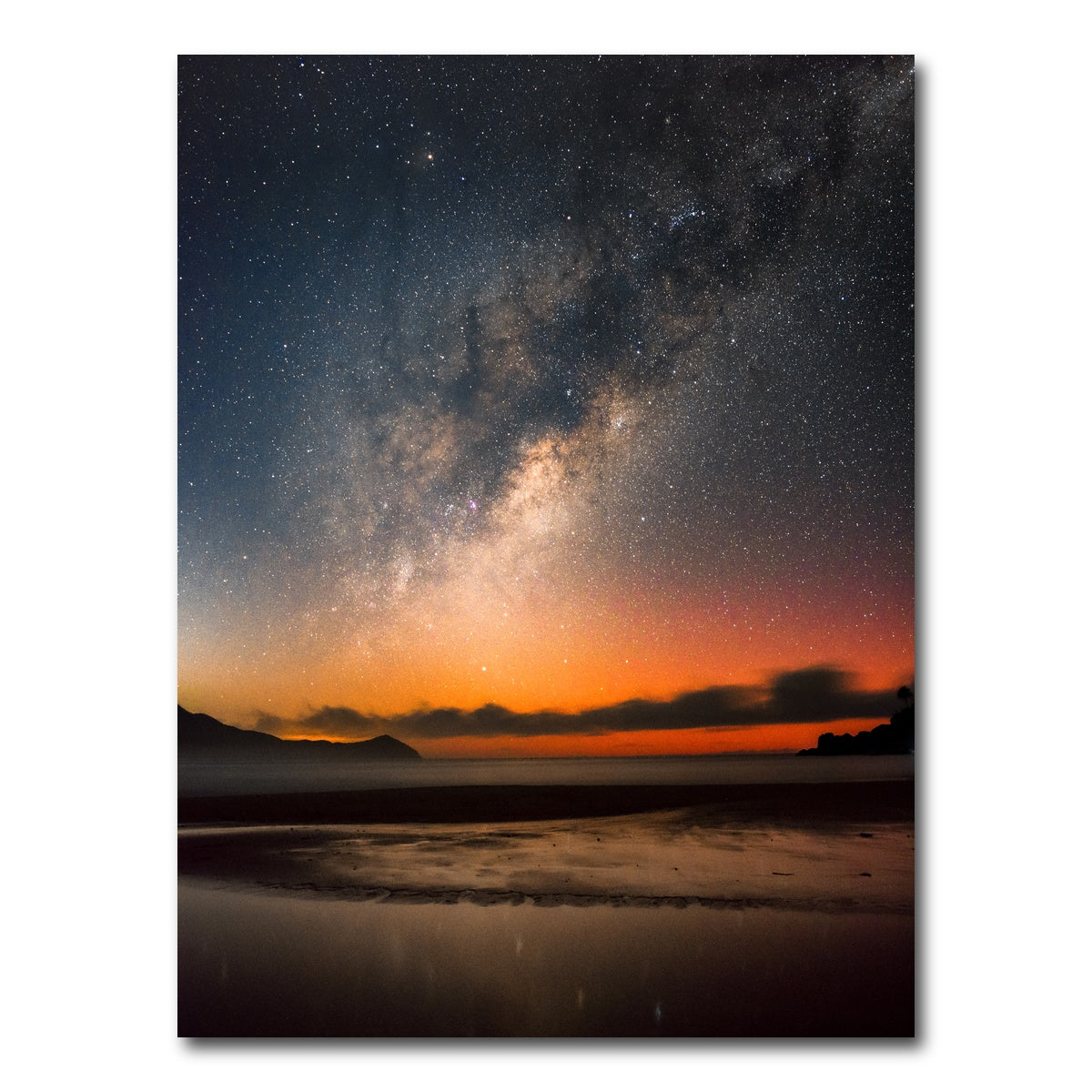 AUTO-MOCKUP WHITE | The Sea & Milky Way | 1 Piece | Gallery Wrap Canvas | group=3x4
