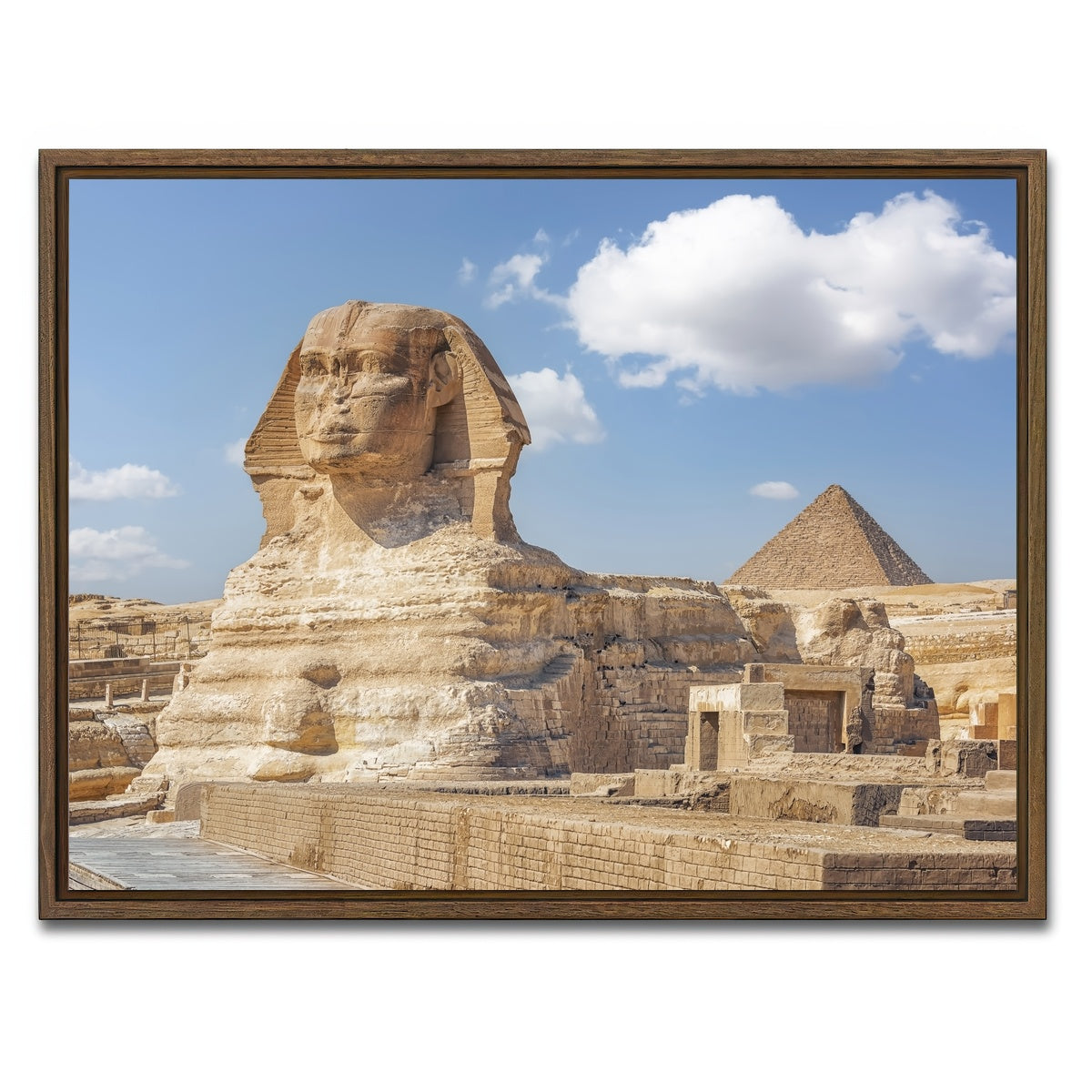 AUTO-MOCKUP WHITE | The Sphinx | 1 Piece | Walnut Framed Canvas | group=4x3