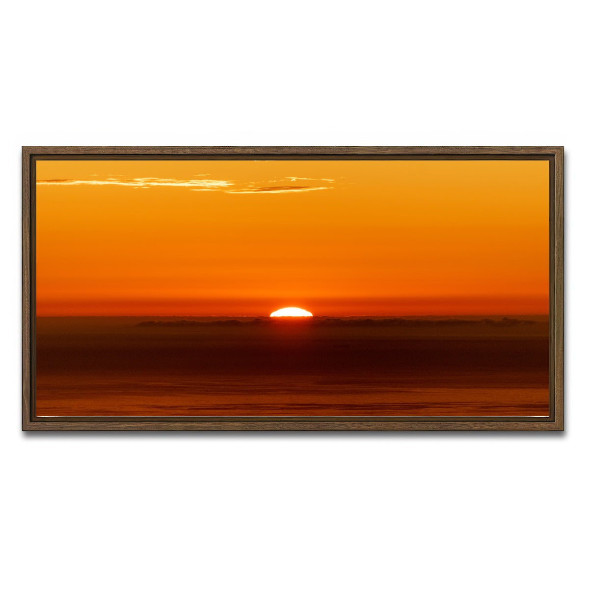 AUTO-MOCKUP WHITE | The Sunrise | 1 Piece | Walnut Framed Canvas | group=2x1