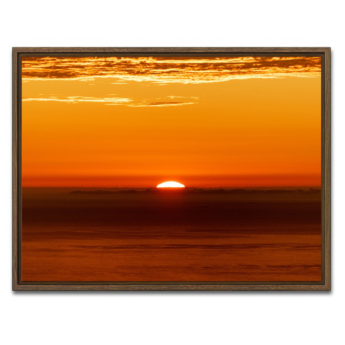 AUTO-MOCKUP WHITE | The Sunrise | 1 Piece | Walnut Framed Canvas | group=4x3