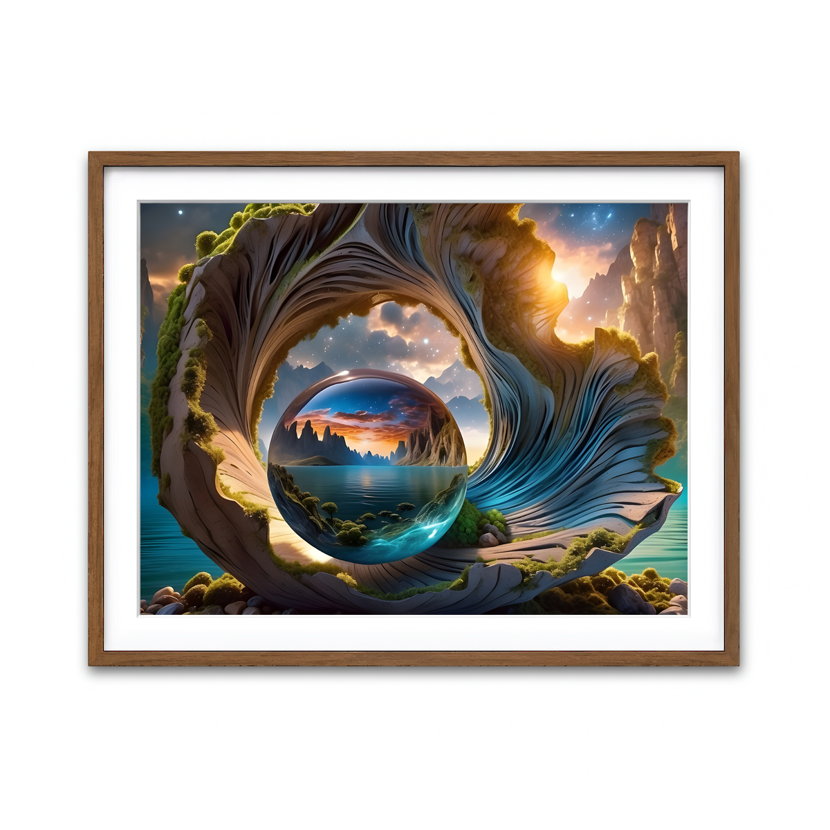 Framed Print 4x3 Walnut