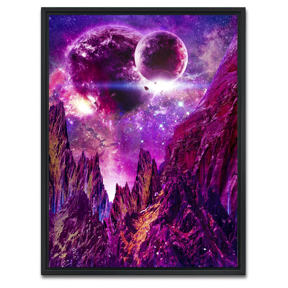 AUTO-MOCKUP WHITE | The Universe | 1 Piece | Black Framed Canvas | group=3x4