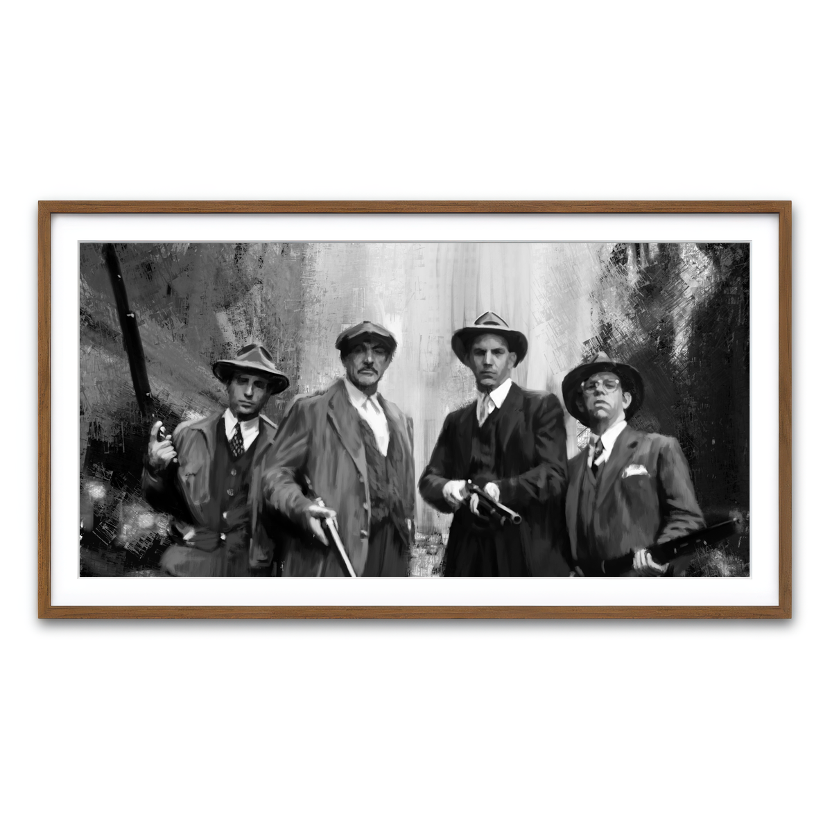 Framed Print 2x1 Walnut