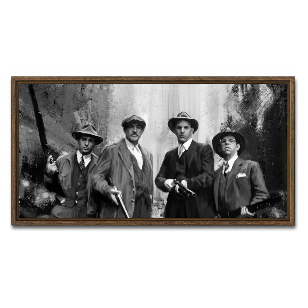 AUTO-MOCKUP WHITE | The Untouchables | 1 Piece | Walnut Framed Canvas | group=2x1