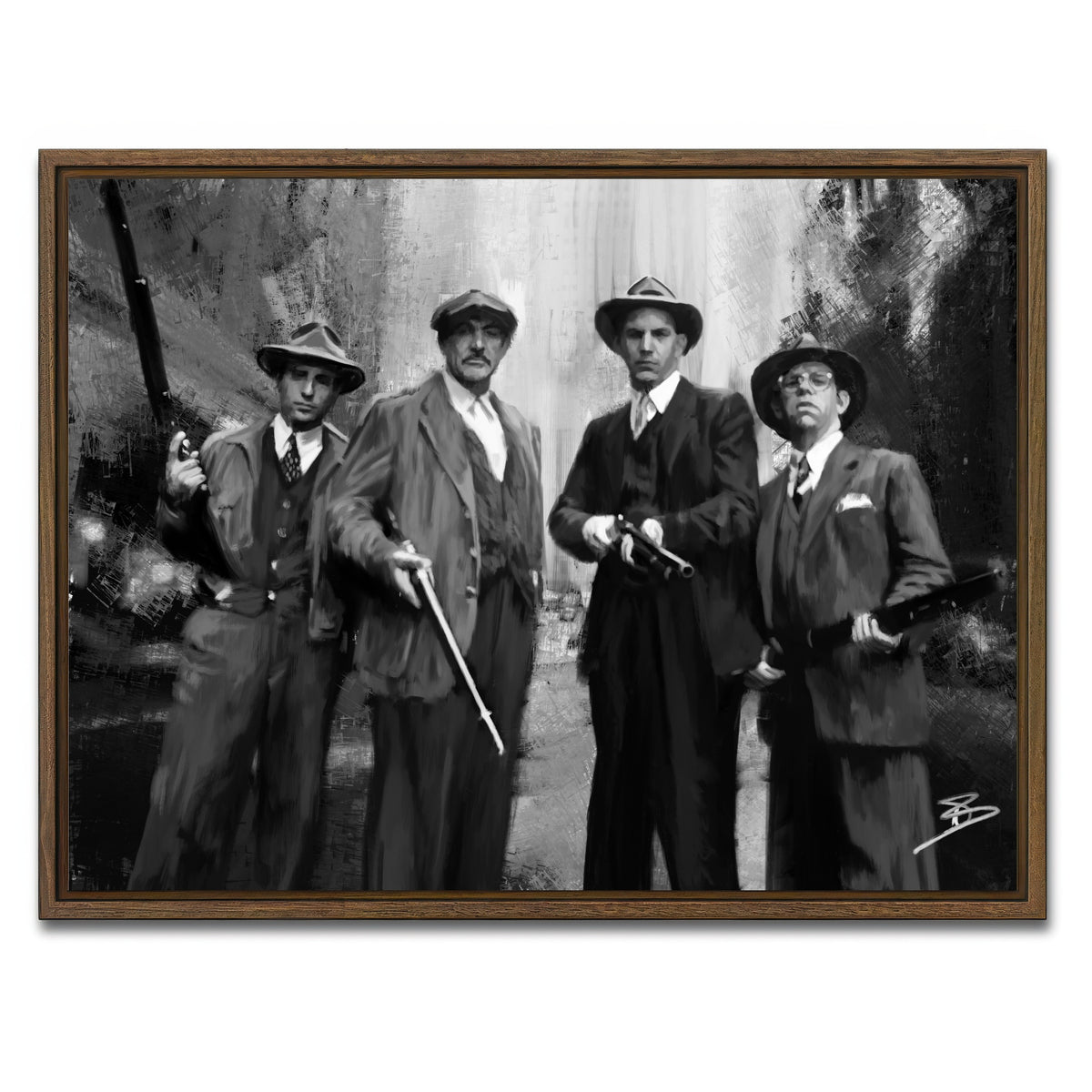 AUTO-MOCKUP WHITE | The Untouchables | 1 Piece | Walnut Framed Canvas | group=4x3