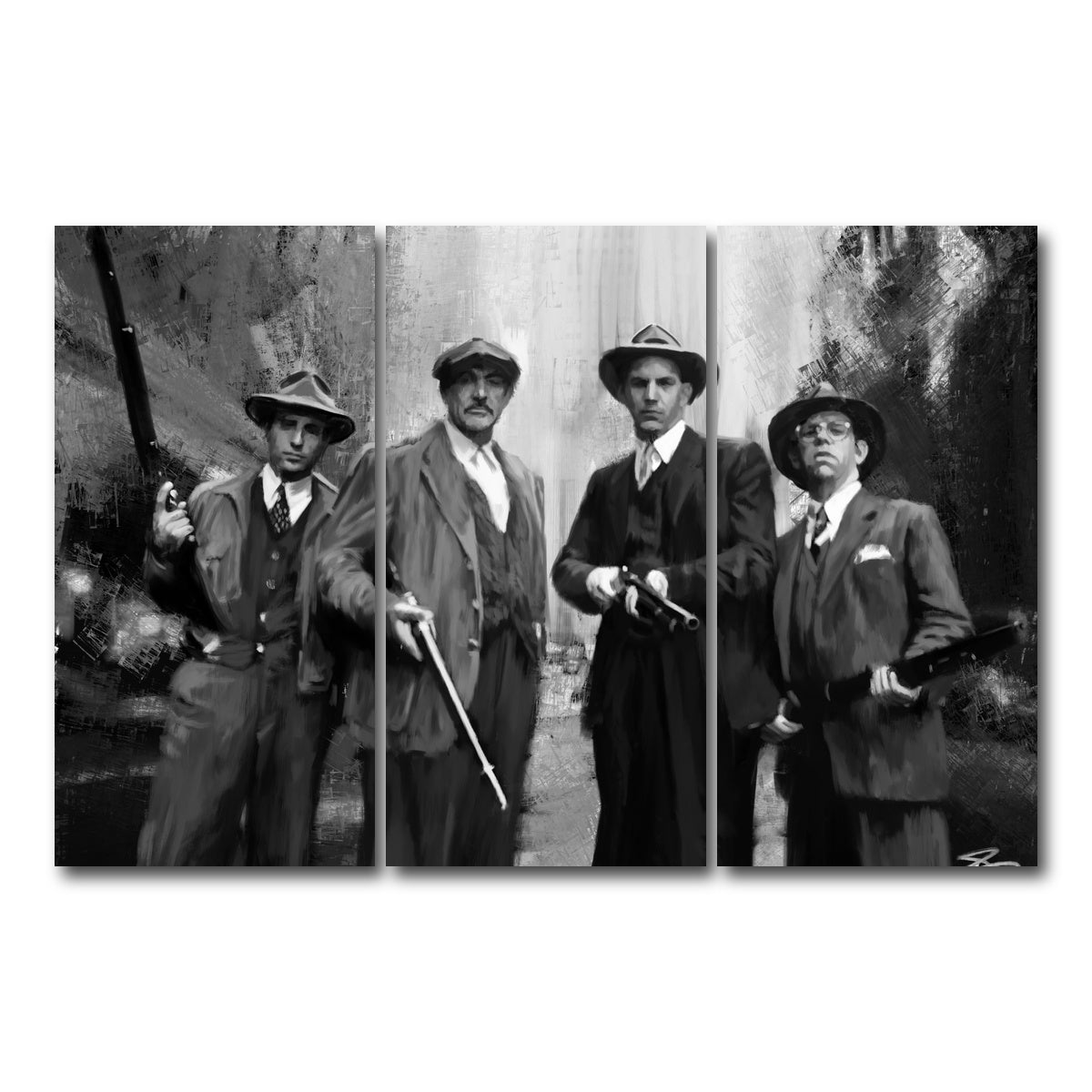 AUTO-MOCKUP WHITE | The Untouchables | 3 Piece | Gallery Wrap Canvas | group=12x24