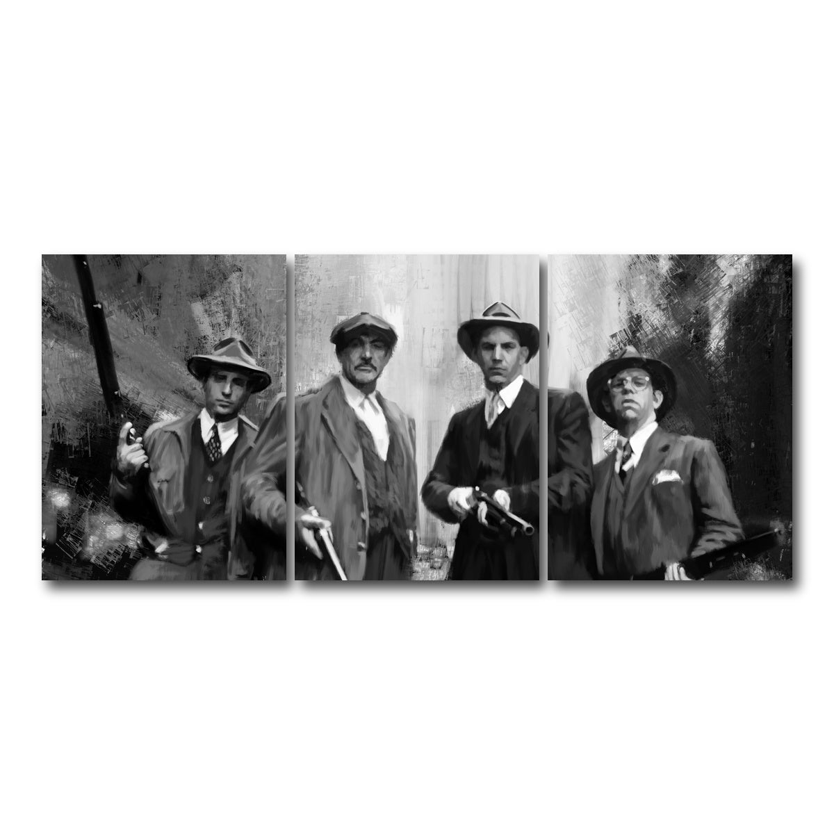 AUTO-MOCKUP WHITE | The Untouchables | 3 Piece | Gallery Wrap Canvas | group=18x24