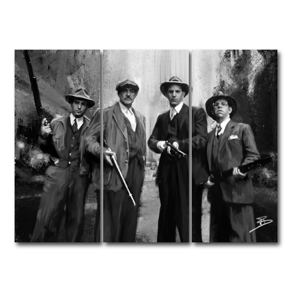AUTO-MOCKUP WHITE | The Untouchables | 3 Piece | Gallery Wrap Canvas | group=8x18