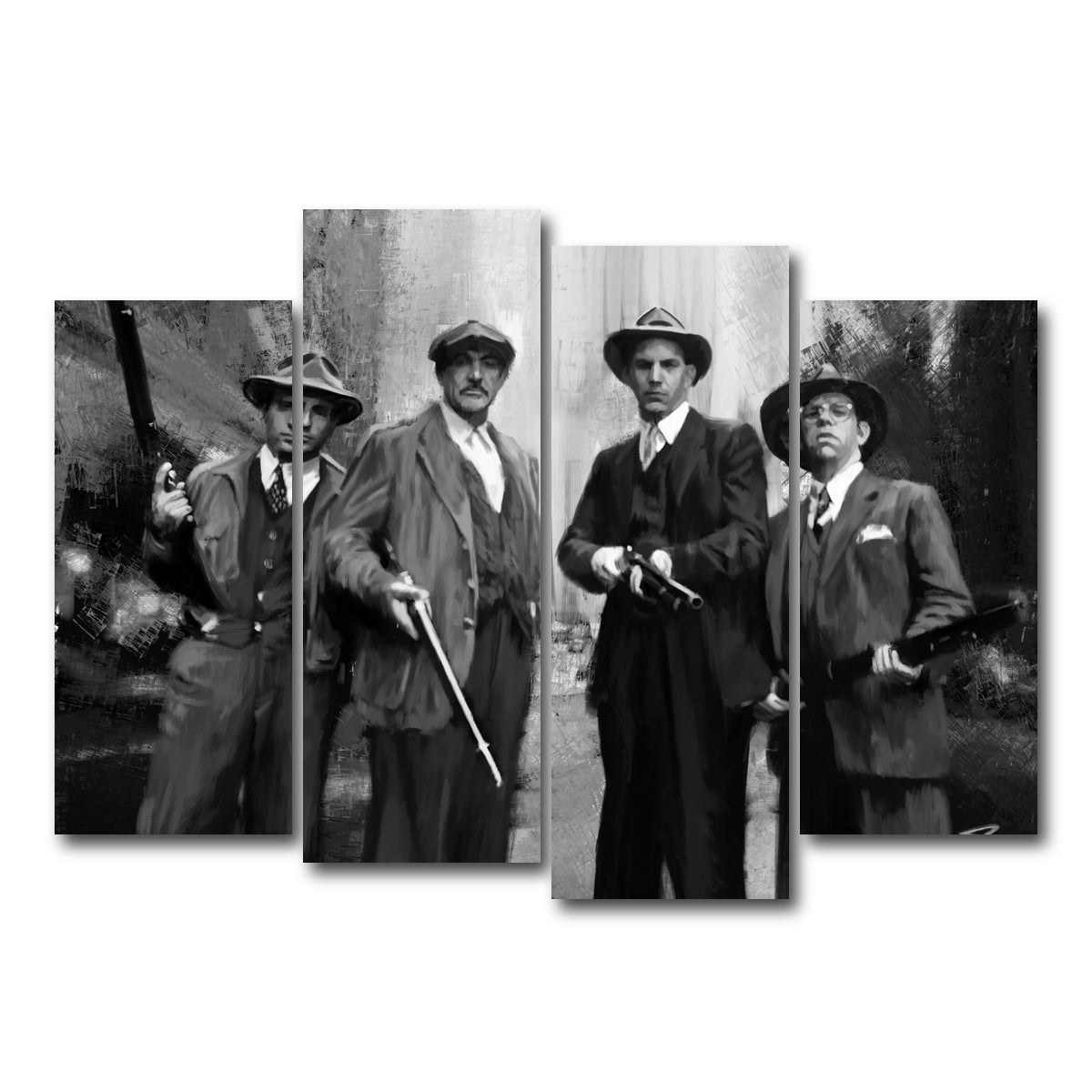 AUTO-MOCKUP WHITE | The Untouchables | 4 Piece | Gallery Wrap Canvas | group=4_normal