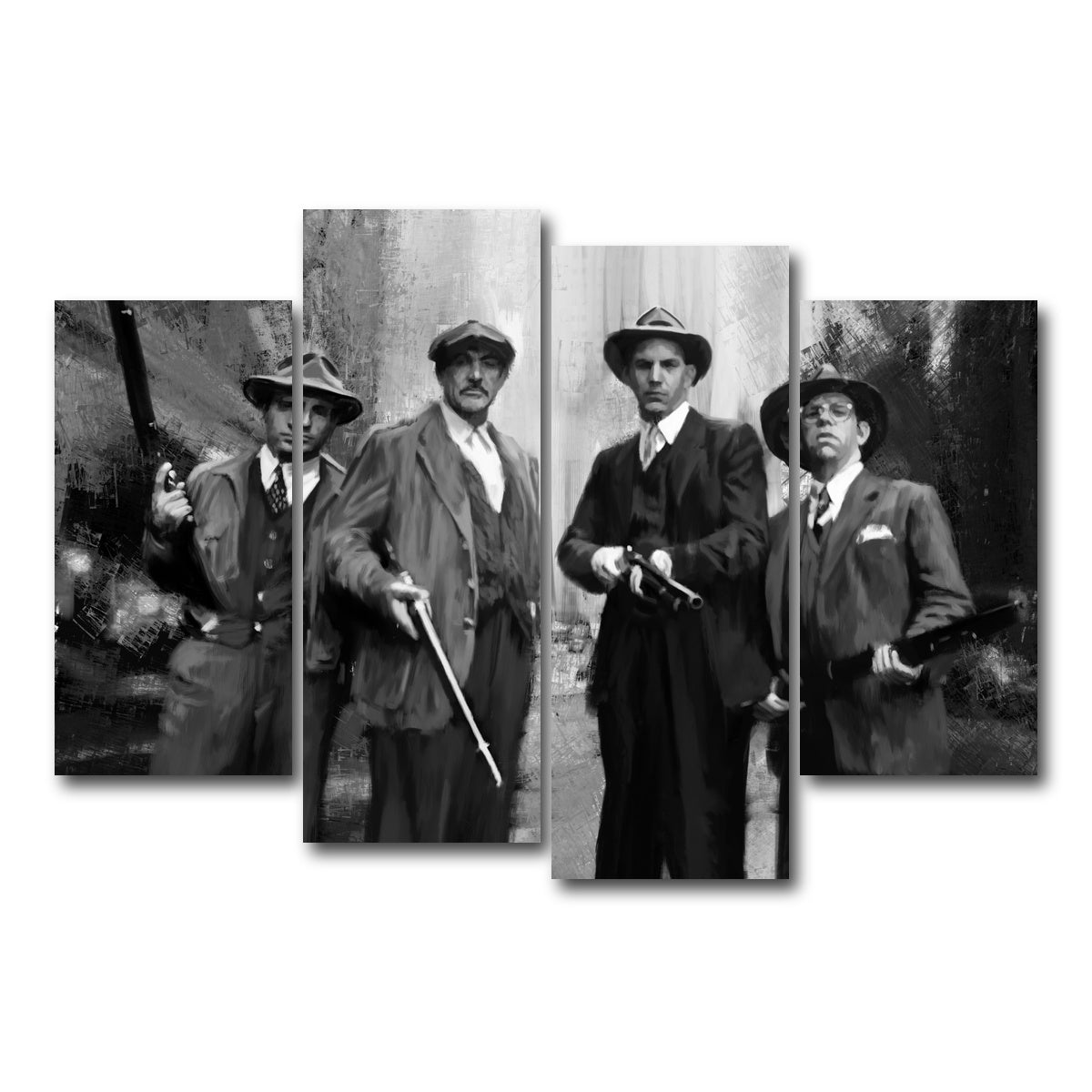 AUTO-MOCKUP WHITE | The Untouchables | 4 Piece | Gallery Wrap Canvas | group=4_short