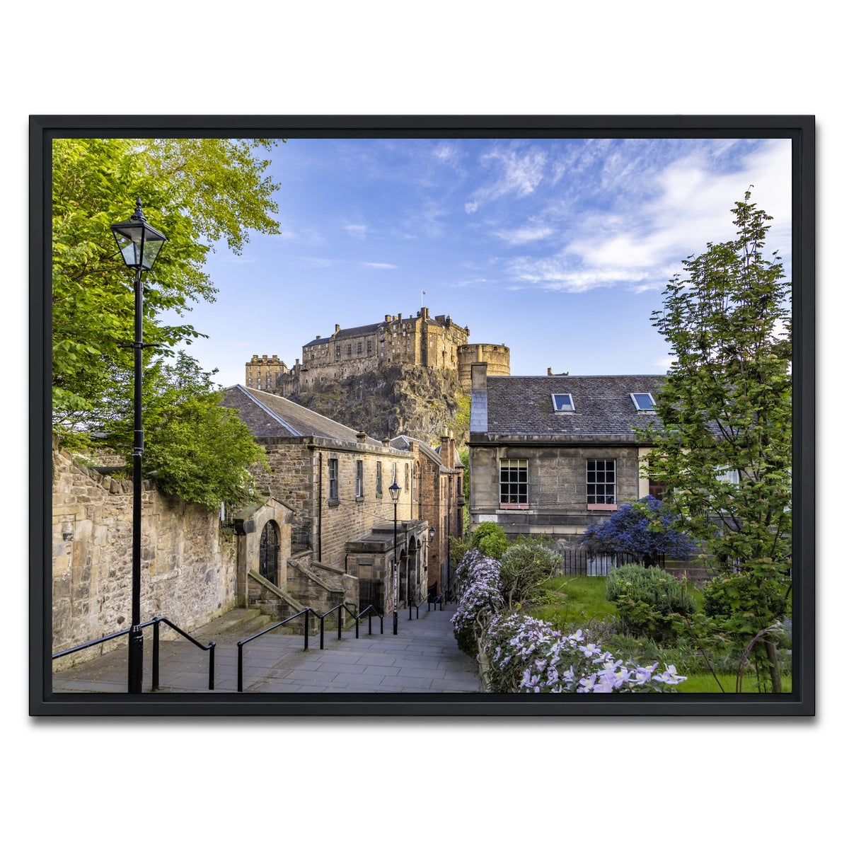 AUTO-MOCKUP WHITE | The Vennel in Edinburgh | 1 Piece | Black Framed Canvas | group=4x3