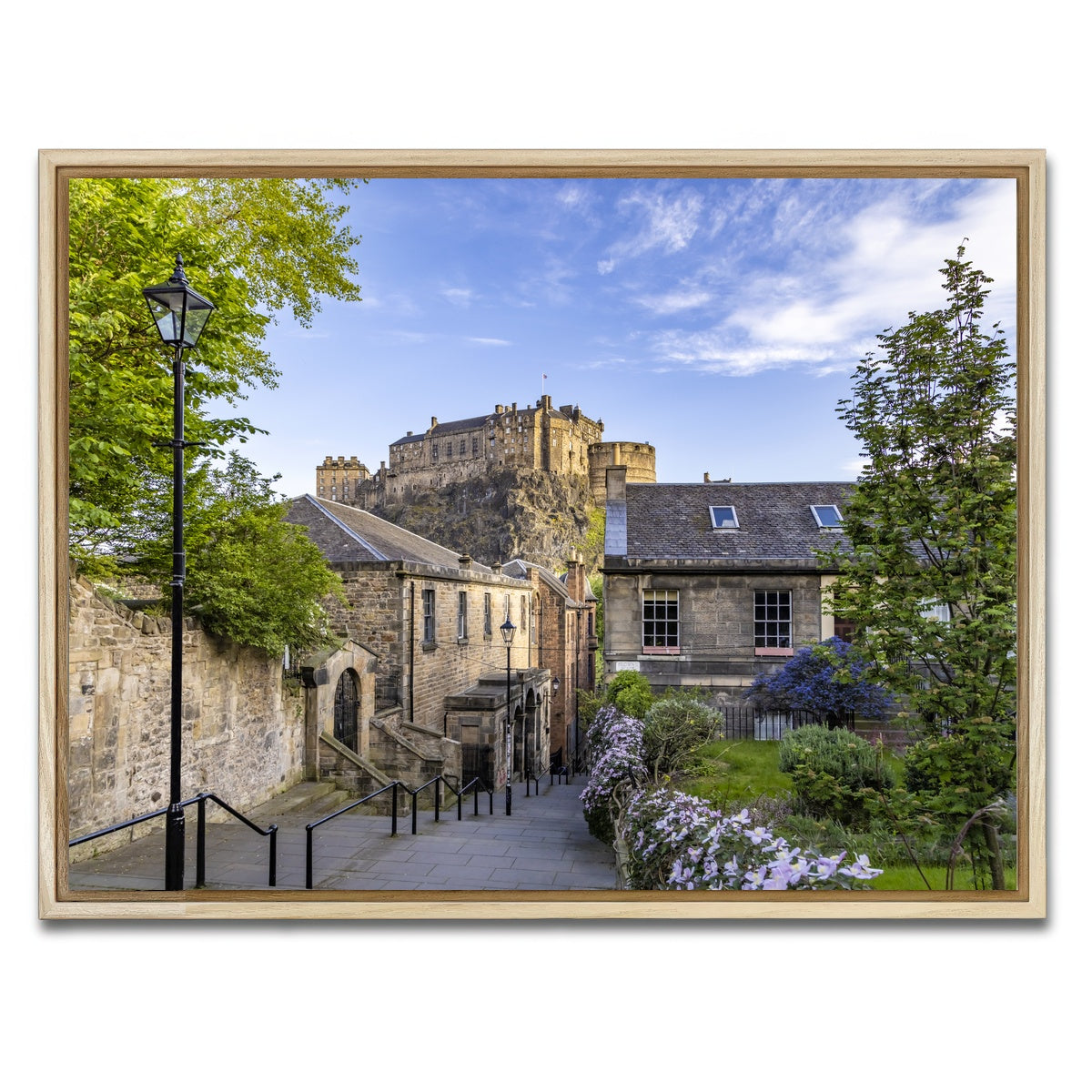 AUTO-MOCKUP WHITE | The Vennel in Edinburgh | 1 Piece | Natural Framed Canvas | group=4x3