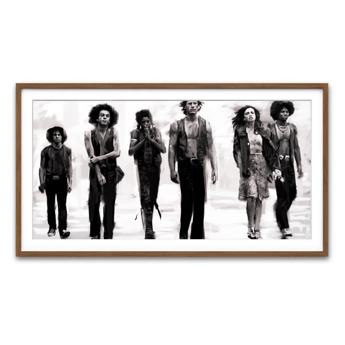 Framed Print 2x1 Walnut