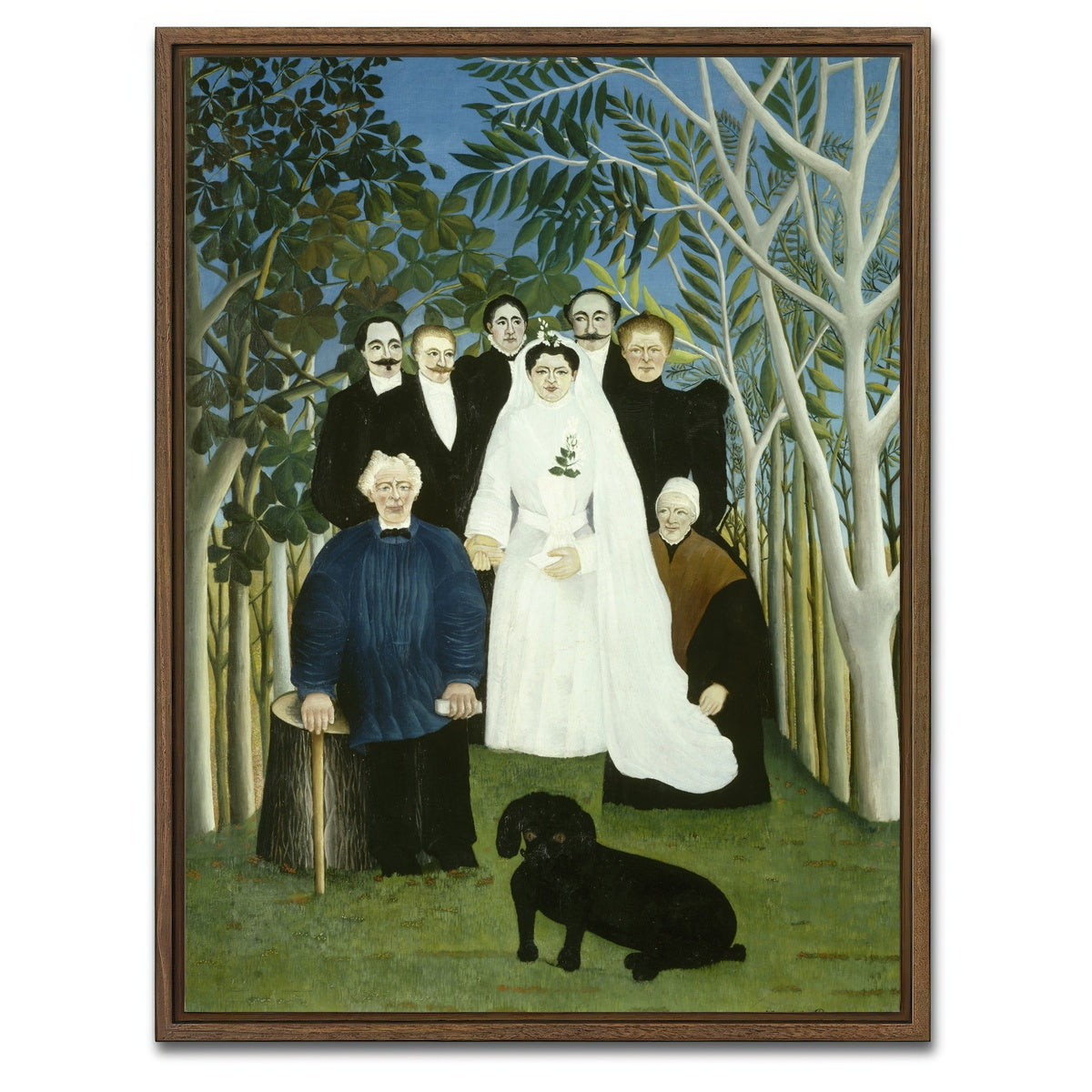 AUTO-MOCKUP WHITE | The Wedding Party | 1 Piece | Walnut Framed Canvas | group=3x4