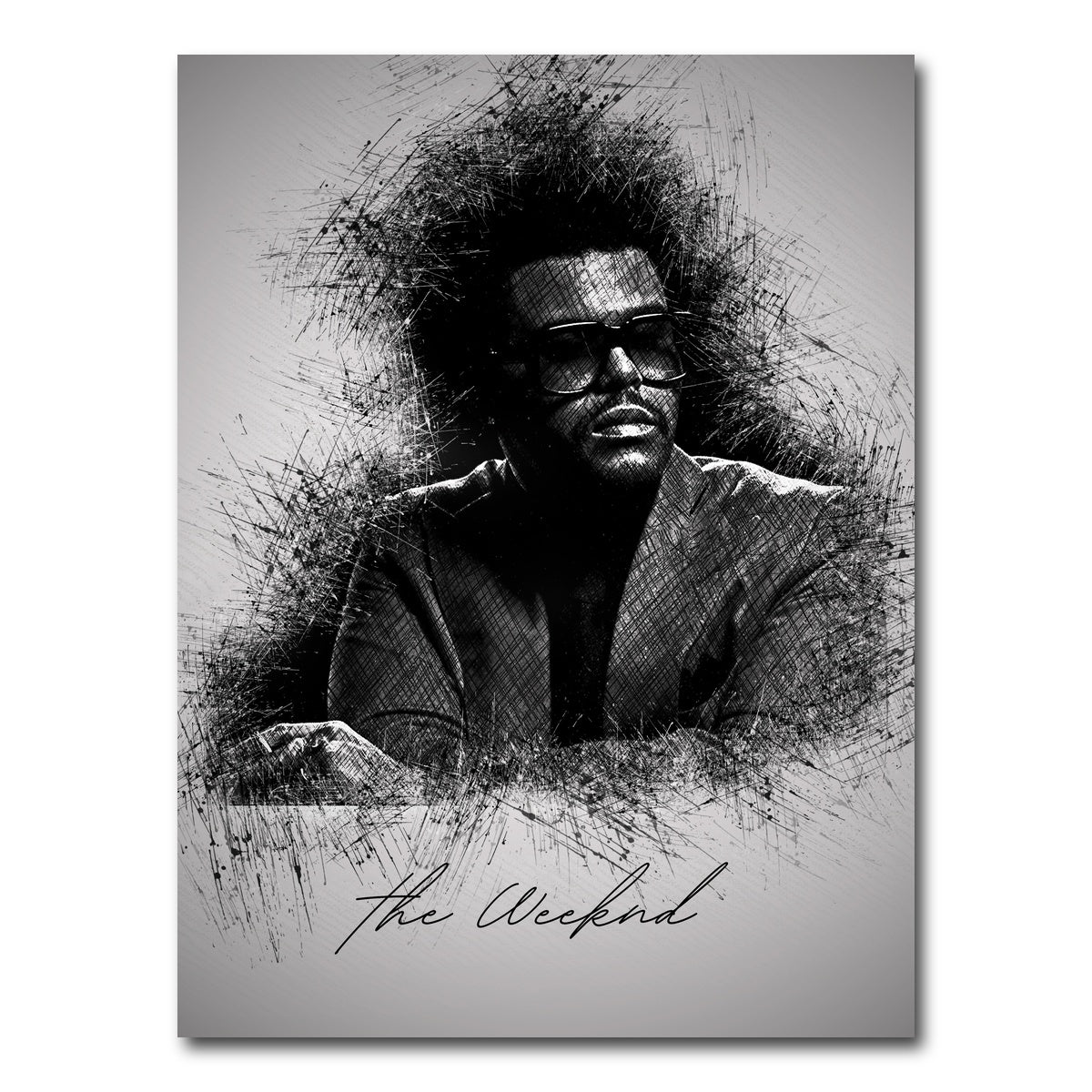 AUTO-MOCKUP WHITE | The Weeknd Shades | 1 Piece | Gallery Wrap Canvas | group=3x4