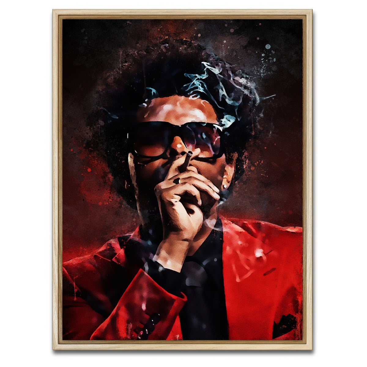AUTO-MOCKUP WHITE | The Weeknd | 1 Piece | Natural Framed Canvas | group=3x4