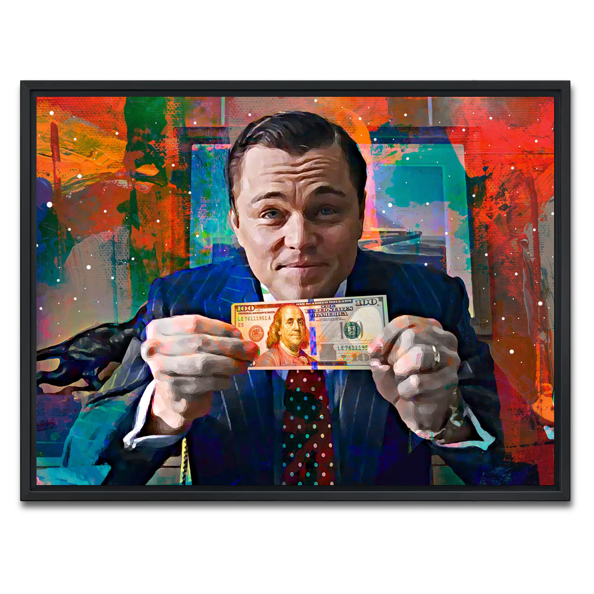 AUTO-MOCKUP WHITE | The Wolf of Wall Street | 1 Piece | Black Frame | group=4x3