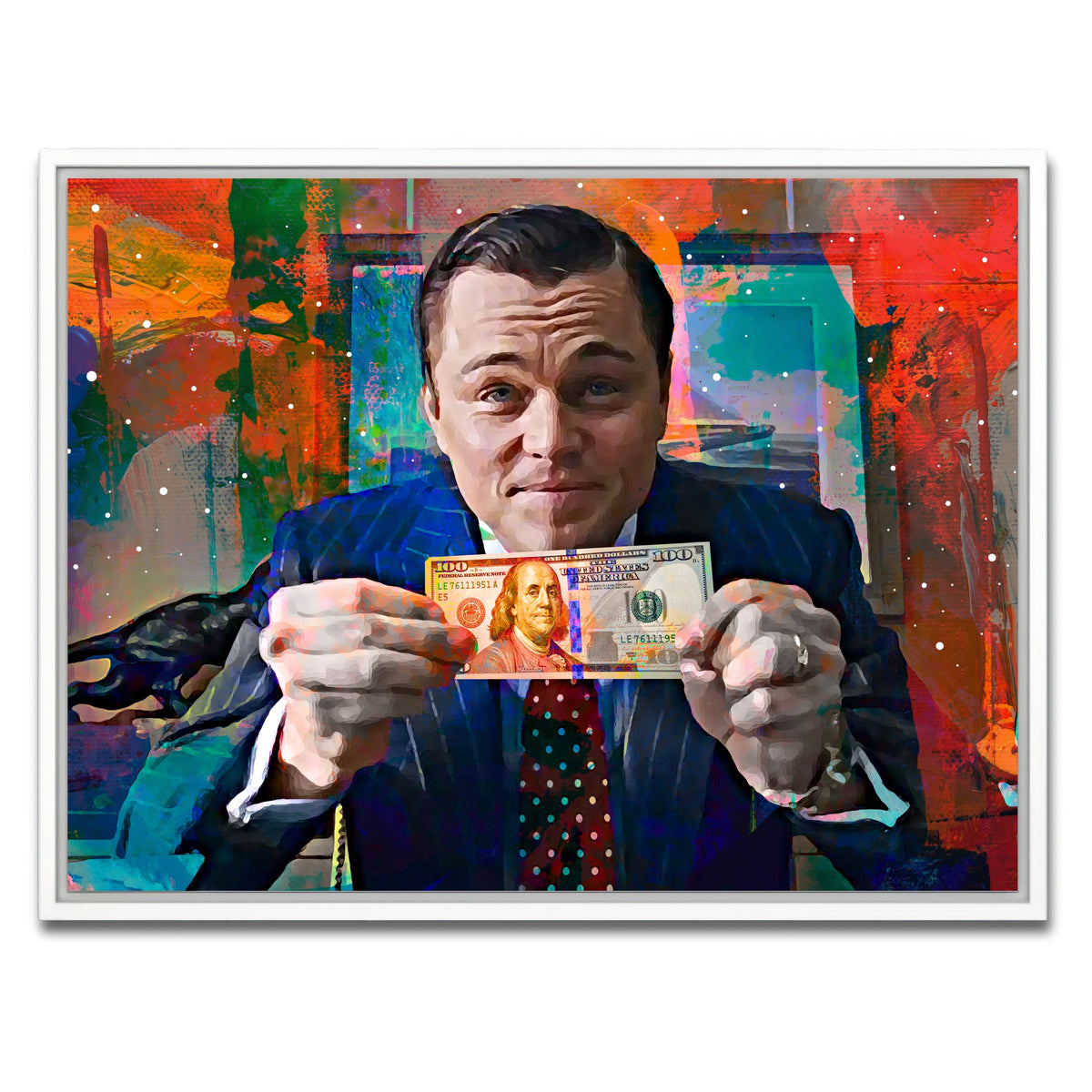 AUTO-MOCKUP WHITE | The Wolf of Wall Street | 1 Piece | White Frame | group=4x3