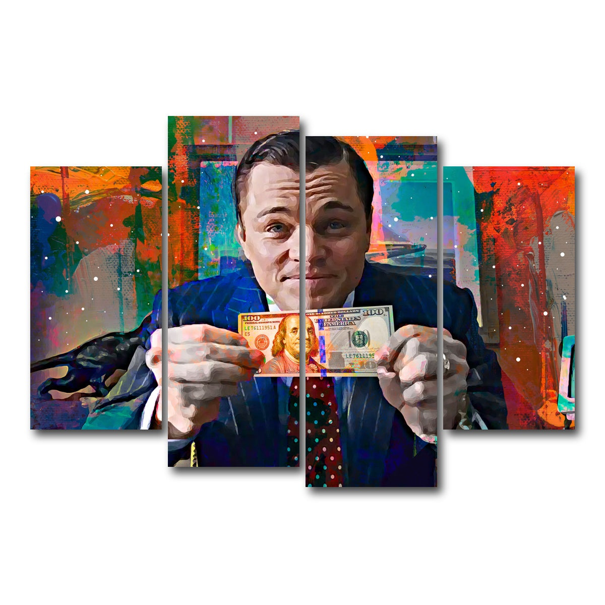 AUTO-MOCKUP WHITE | The Wolf of Wall Street | 4 Piece | Gallery Wrapped | group=4_short