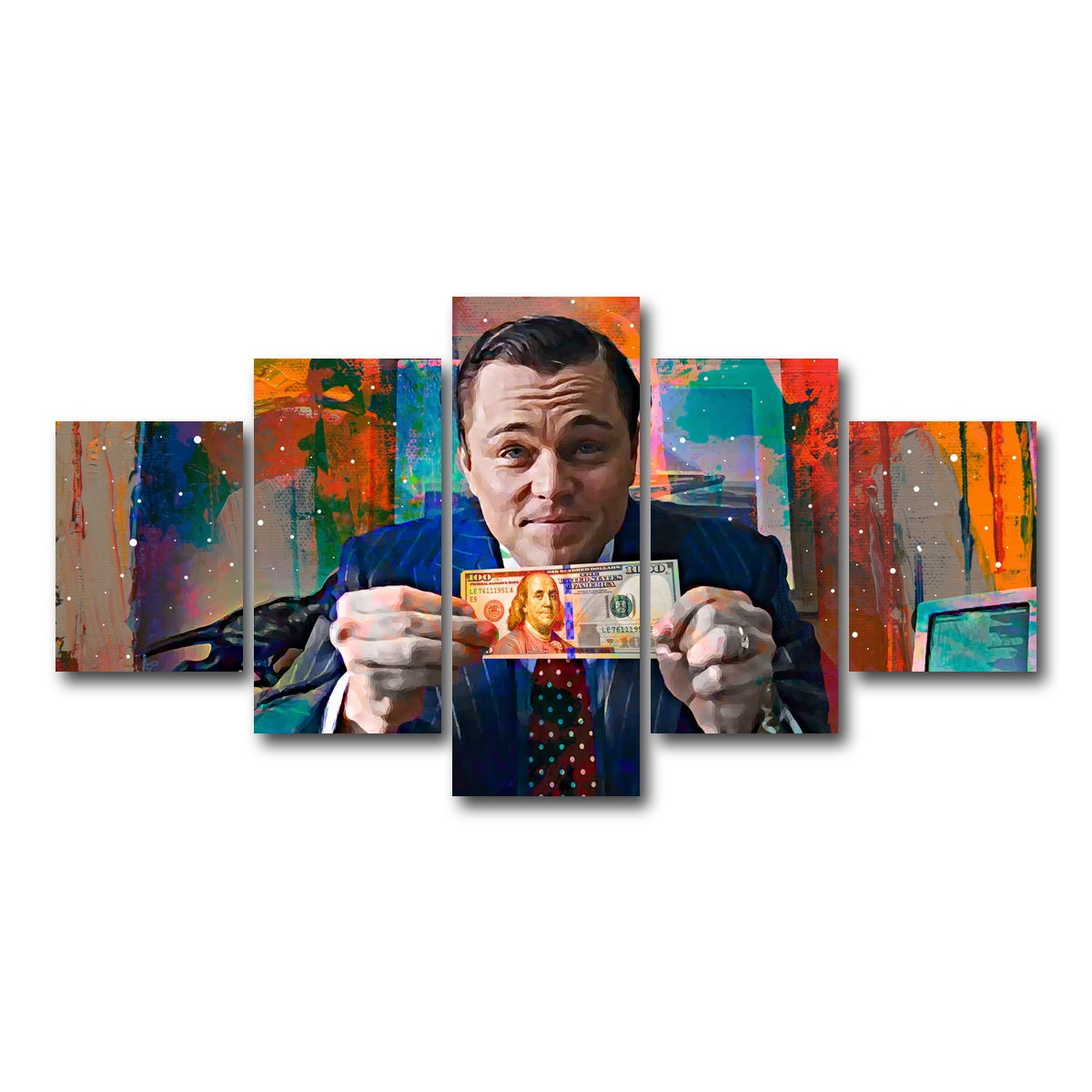 AUTO-MOCKUP WHITE | The Wolf of Wall Street | 5 Piece | Gallery Wrapped | group=5_short