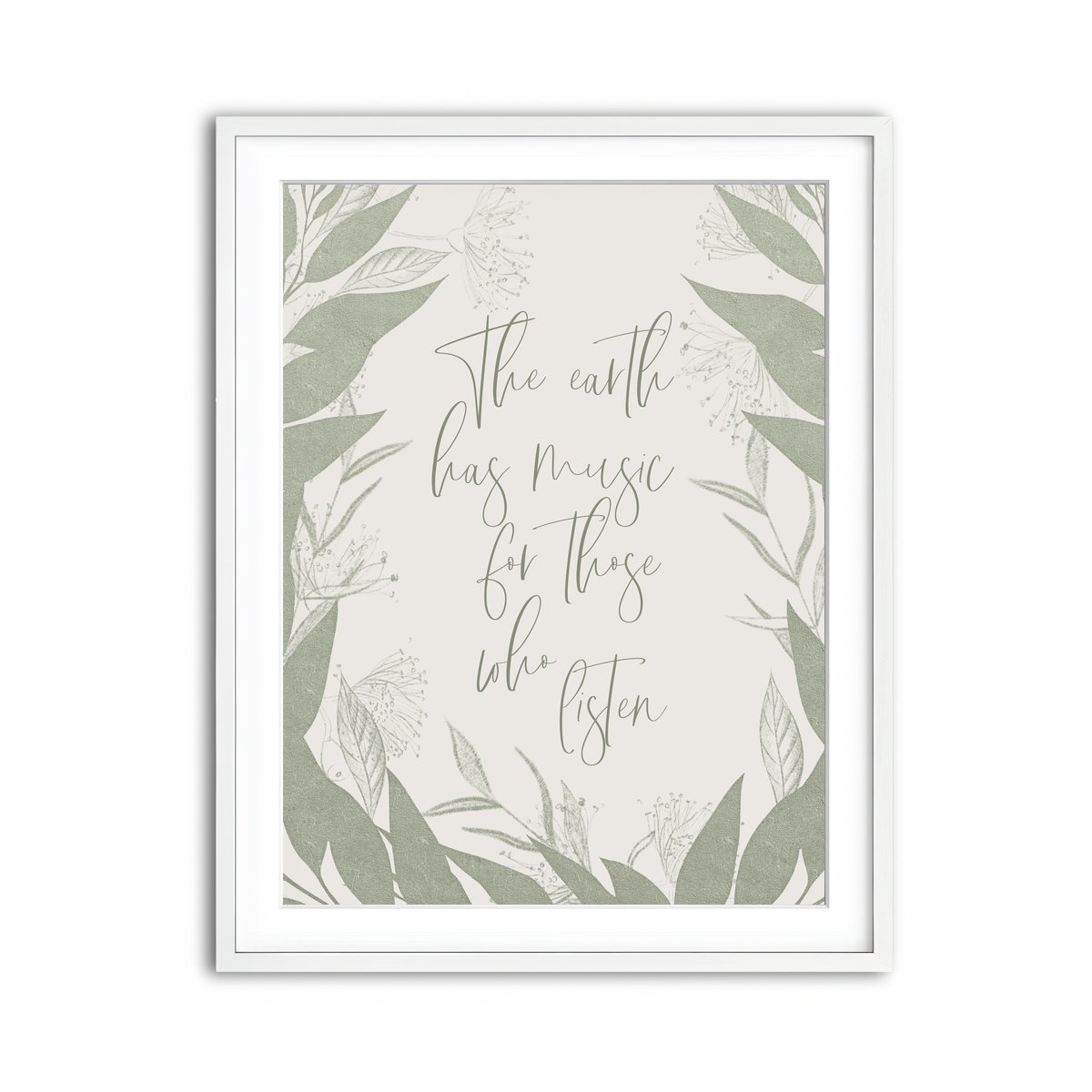 Framed Print 3x4 White