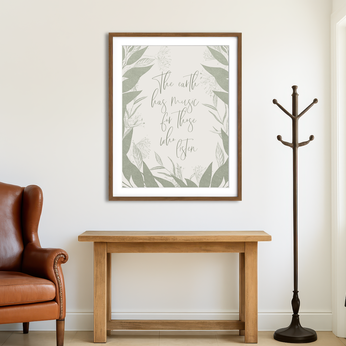AUTO-MOCKUP ROOM | The Earth Has Music for Those Who Listen Wall Art