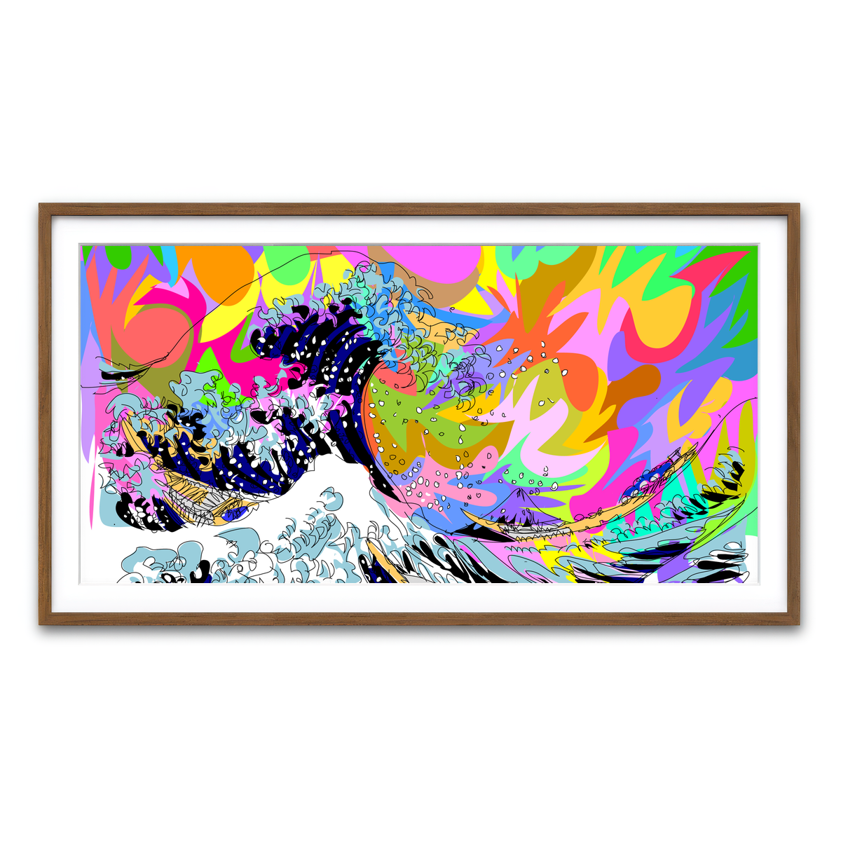 Framed Print 2x1 Walnut