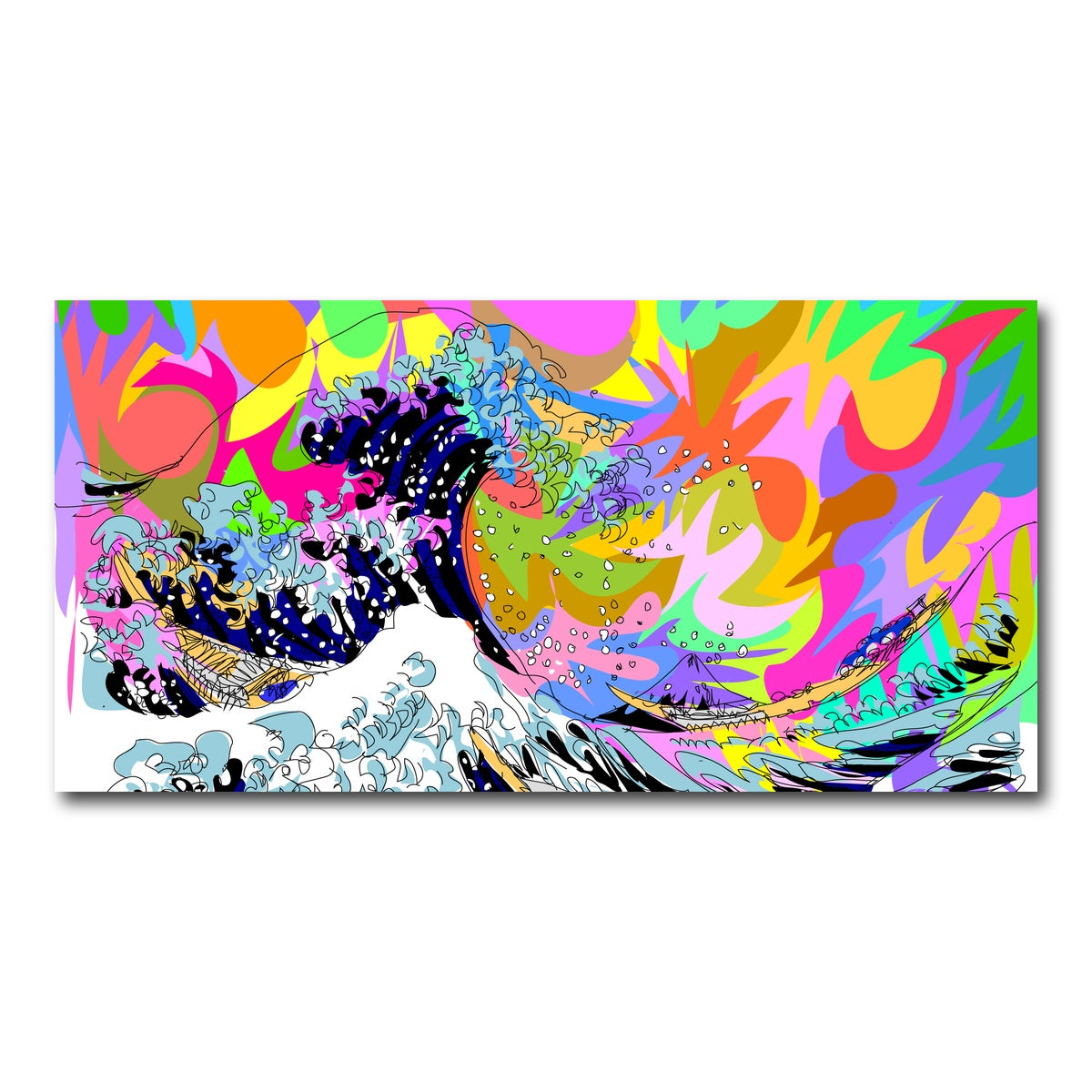 AUTO-MOCKUP WHITE | The great wave | 1 Piece | Gallery Wrap Canvas | group=2x1