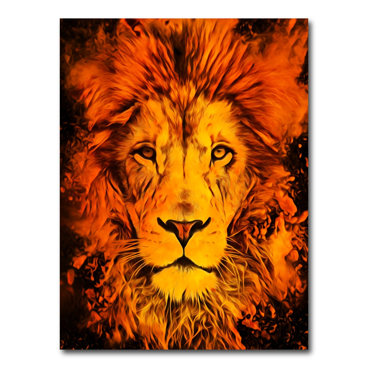 AUTO-MOCKUP WHITE | The lion | 1 Piece | Gallery Wrap Canvas | group=3x4