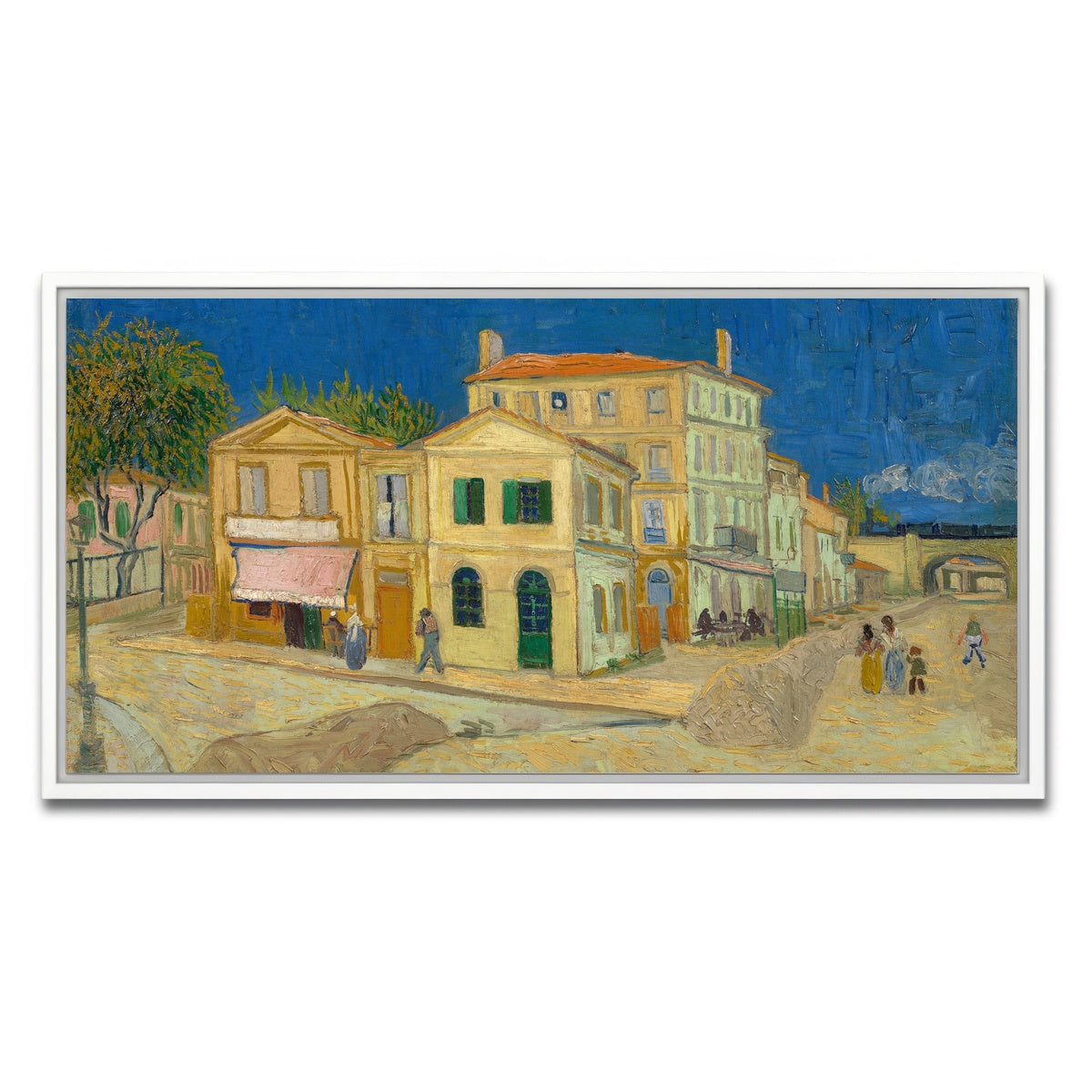 AUTO-MOCKUP WHITE | The yellow house | 1 Piece | White Framed Canvas | group=2x1