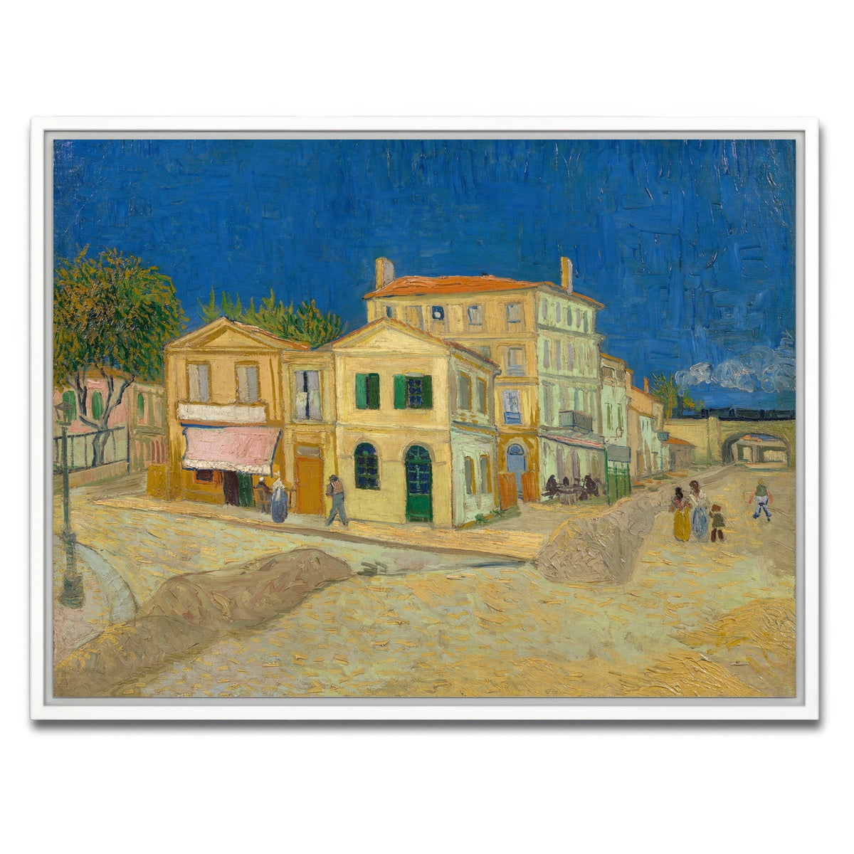 AUTO-MOCKUP WHITE | The yellow house | 1 Piece | White Framed Canvas | group=4x3