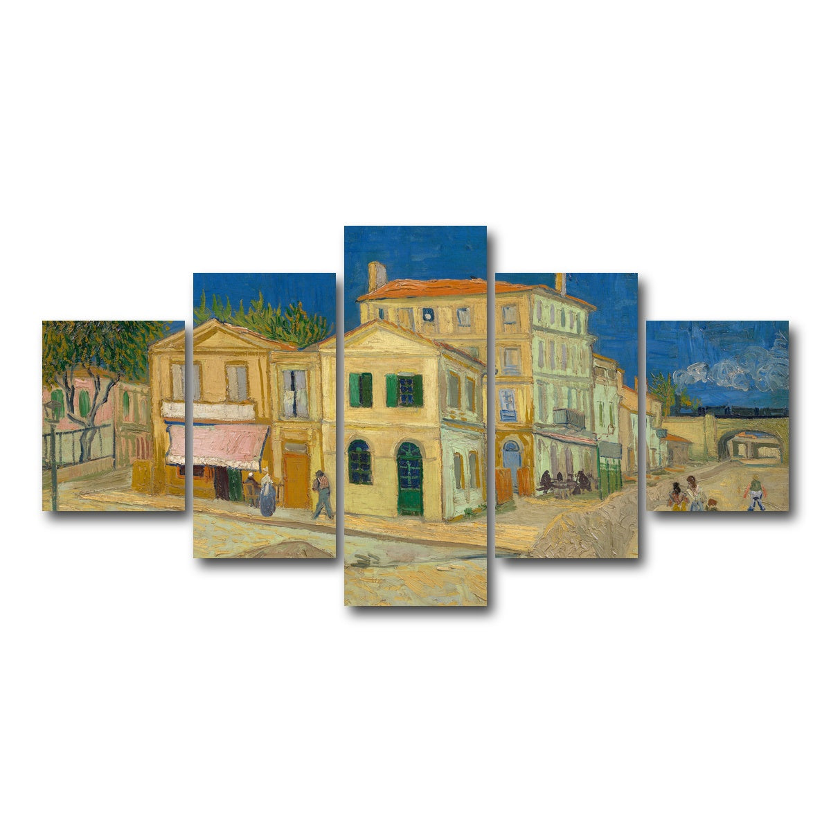 AUTO-MOCKUP WHITE | The yellow house | 5 Piece | Gallery Wrap Canvas | group=5_short